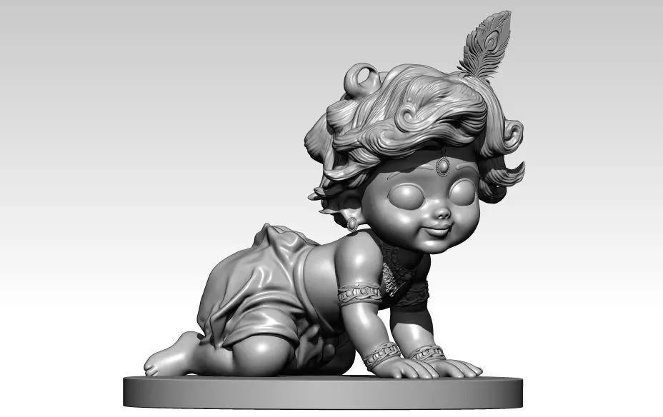 baby krishna 3D print model_1