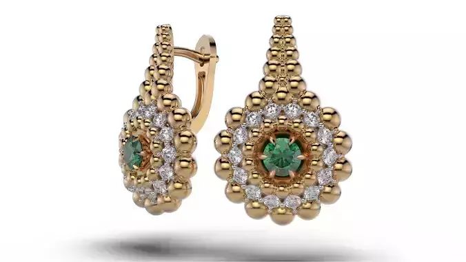 Diamond jewelry earring Coloured Classic E39