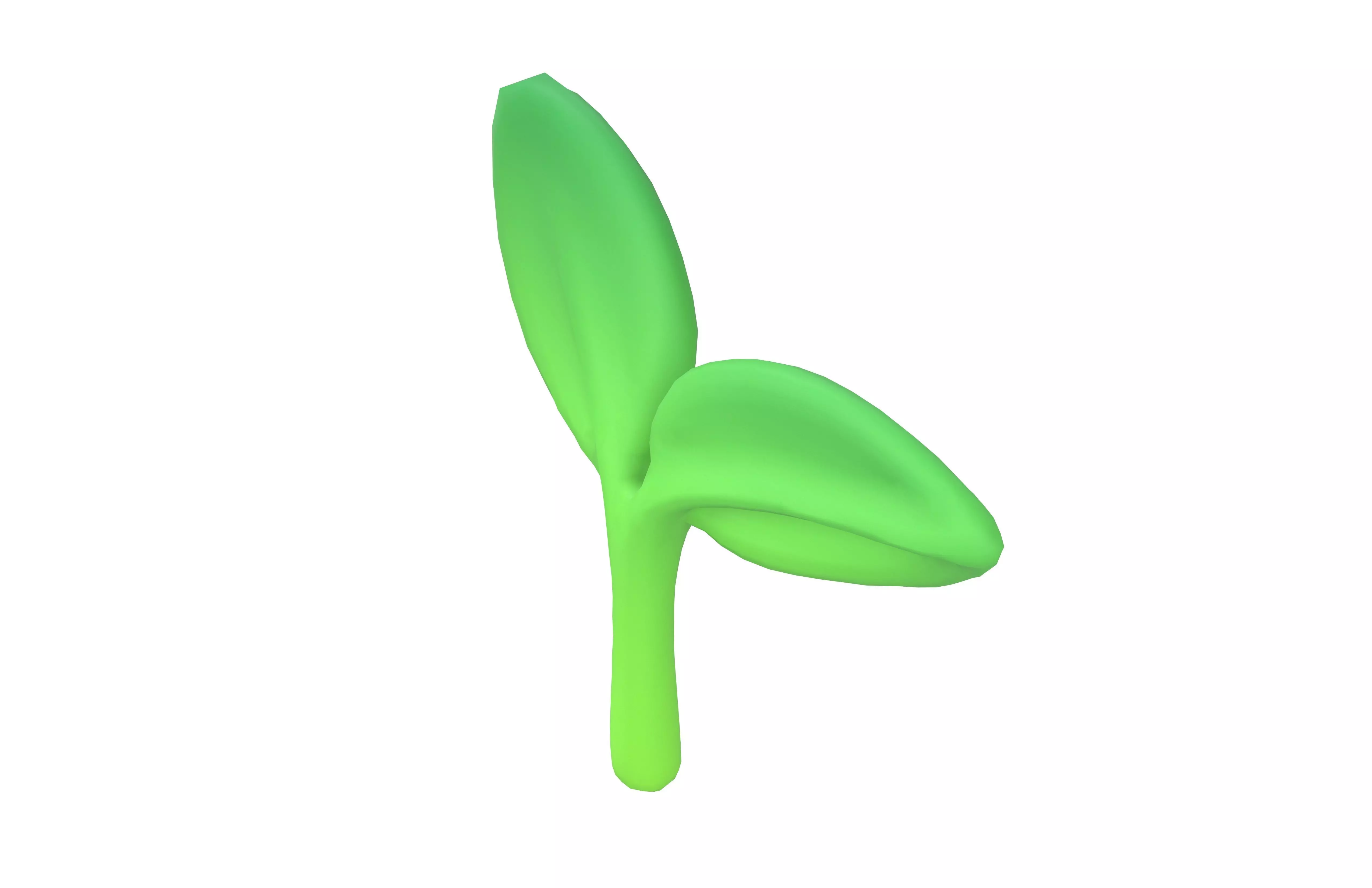Sprout Icon v1 003 Low-poly 3D model_2