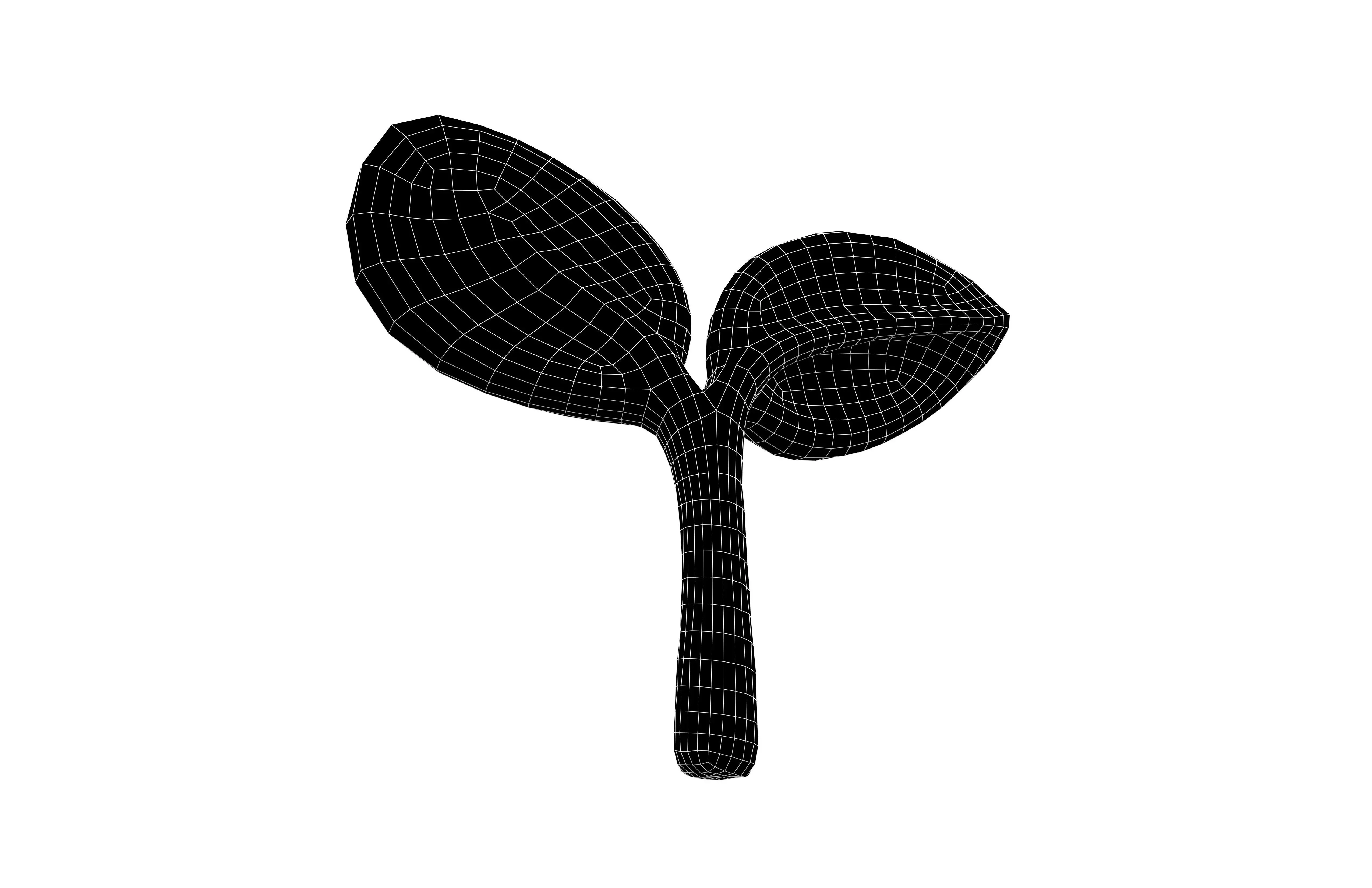 Sprout Icon v1 003 Low-poly 3D model_7
