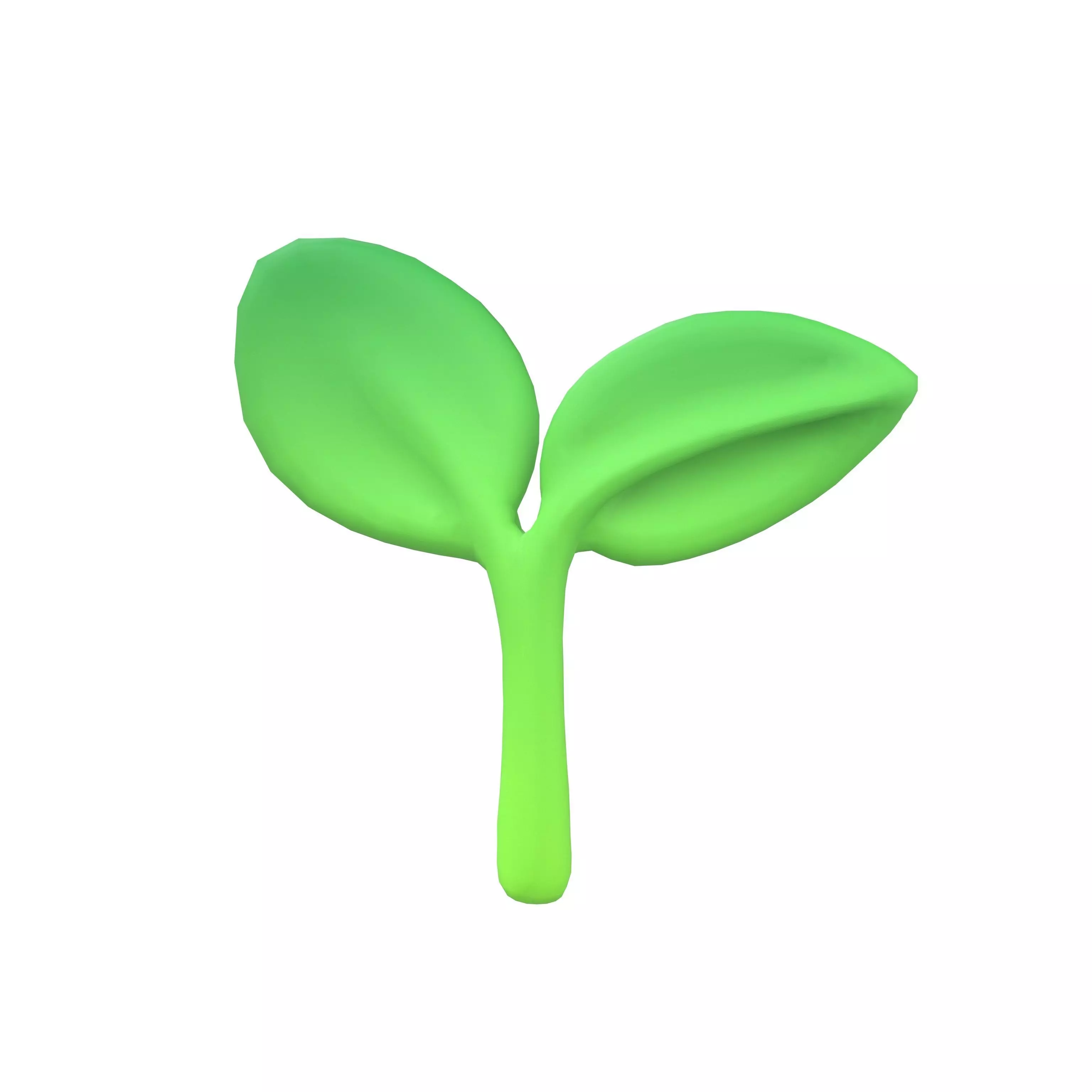 Sprout Icon v1 003 Low-poly 3D model_0