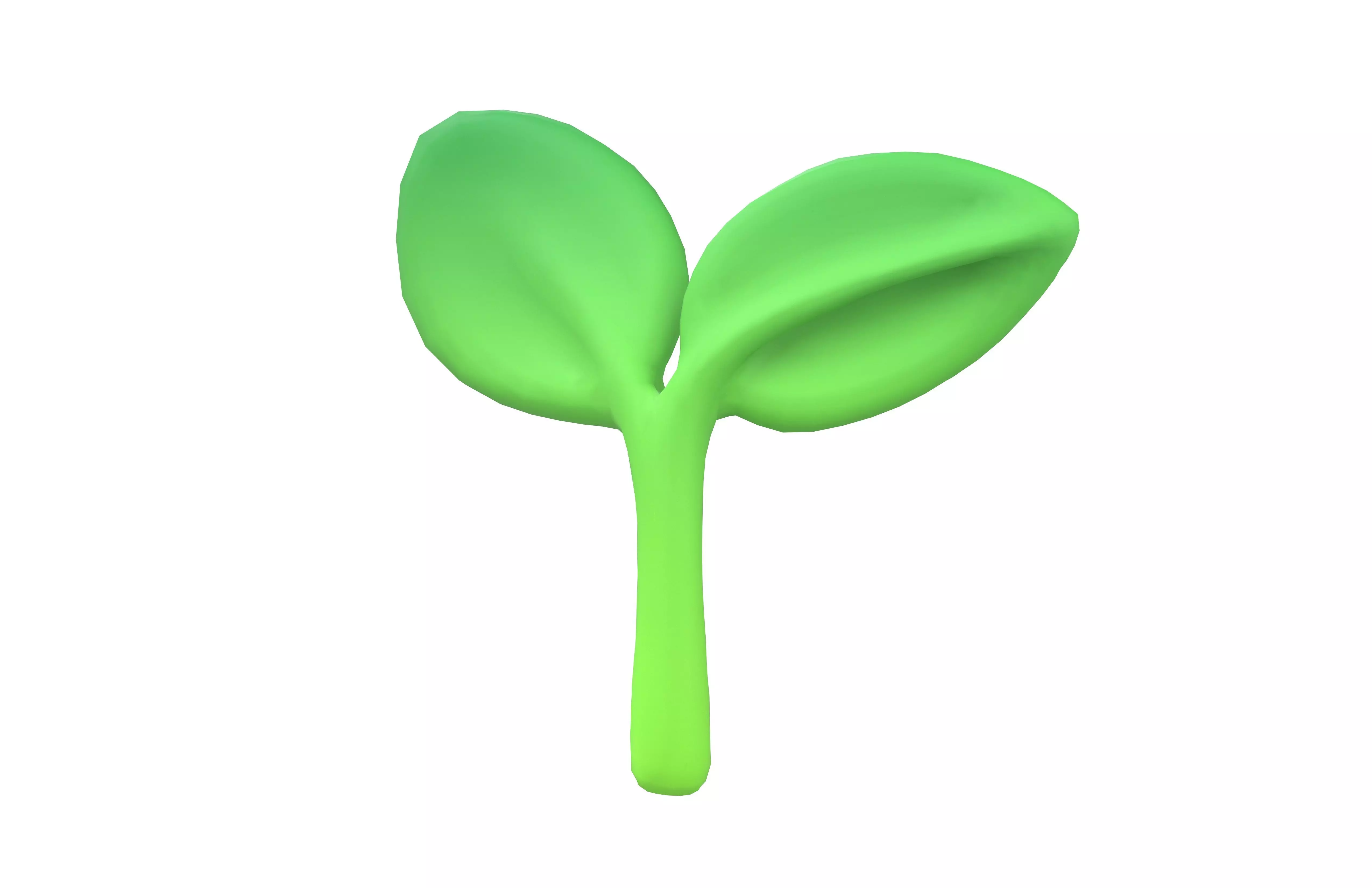 Sprout Icon v1 003 Low-poly 3D model_1