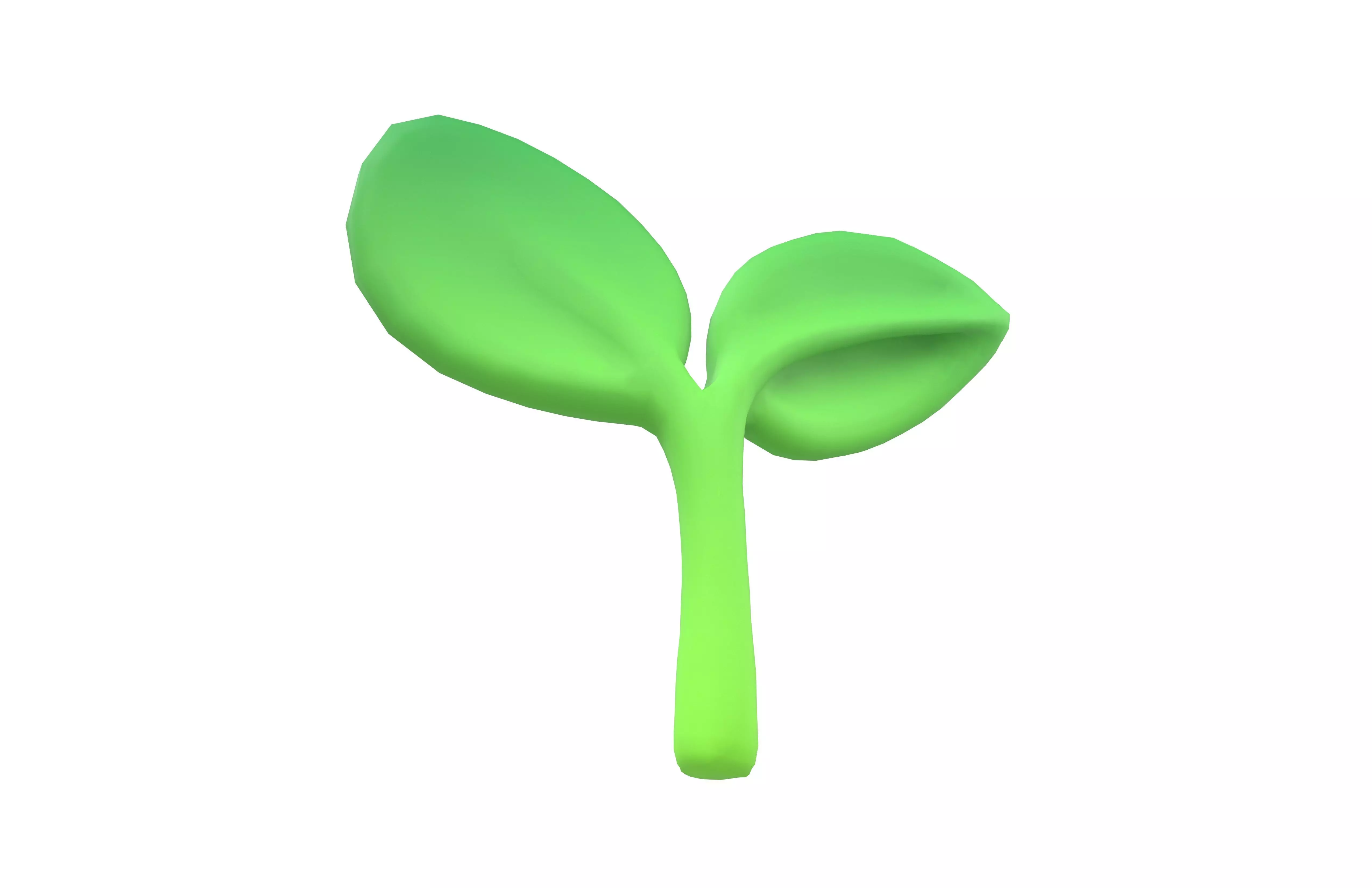 Sprout Icon v1 003 Low-poly 3D model_3