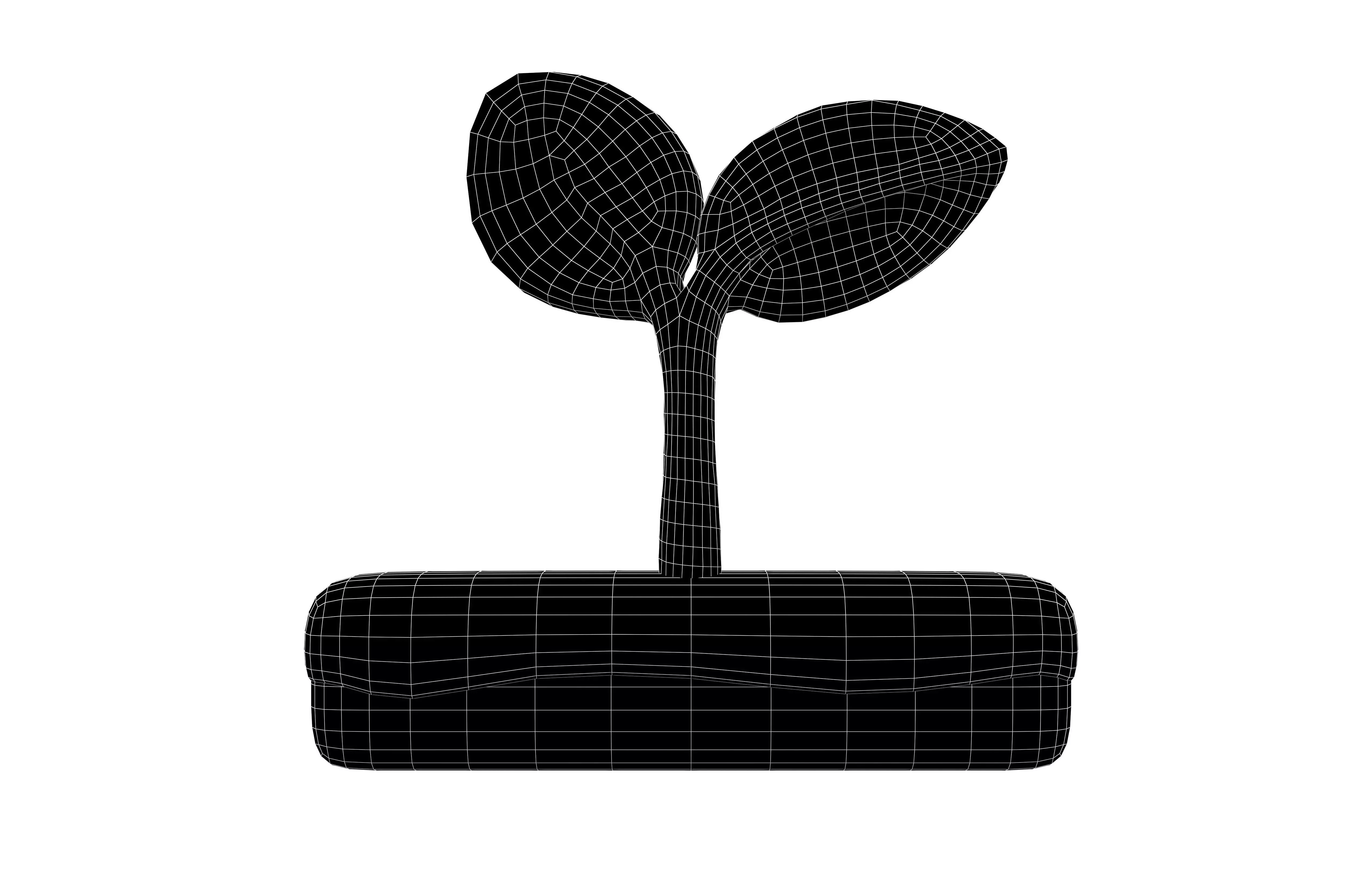 Sprout Icon v2 001 Low-poly 3D model_5