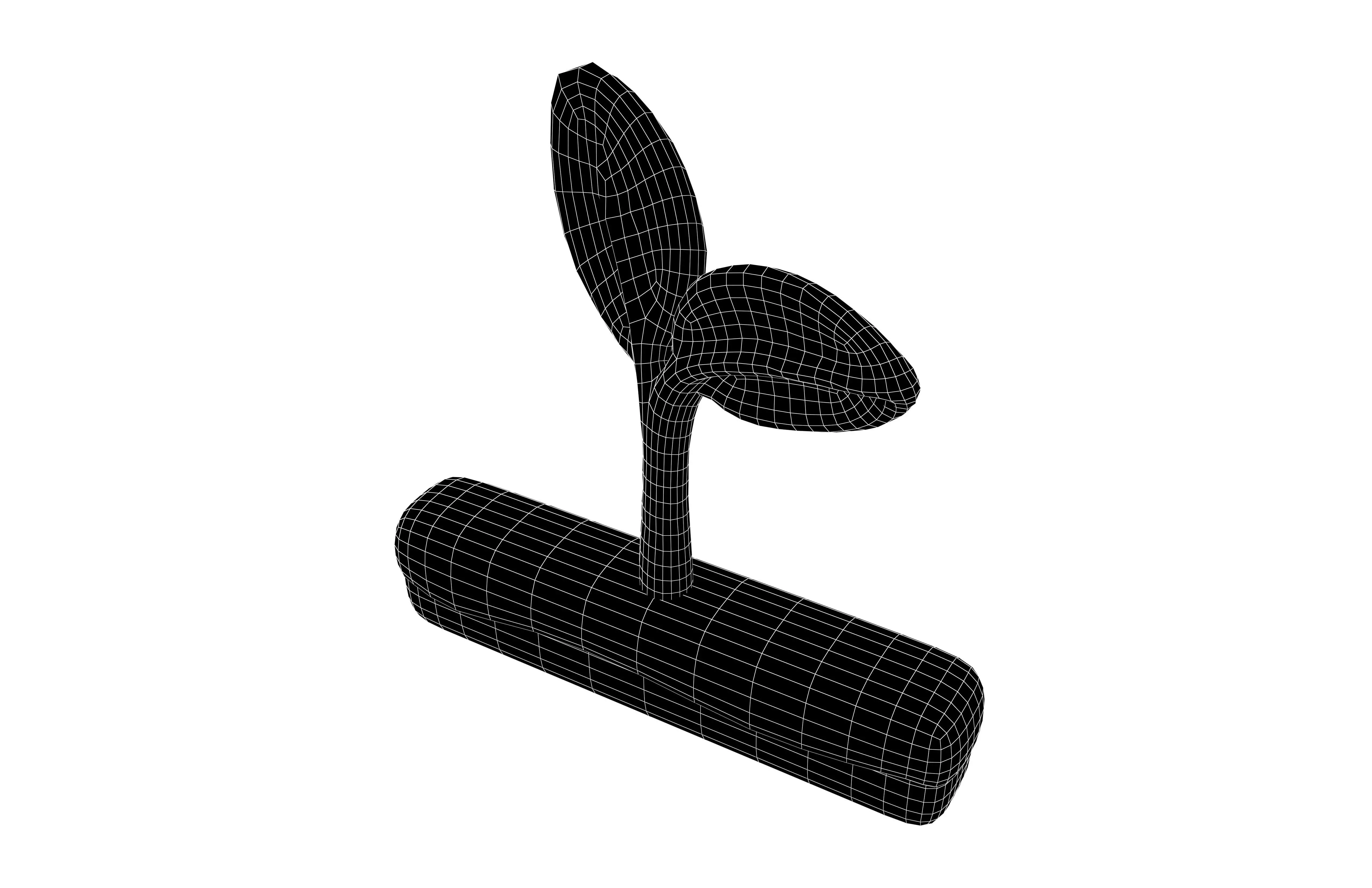 Sprout Icon v2 001 Low-poly 3D model_6