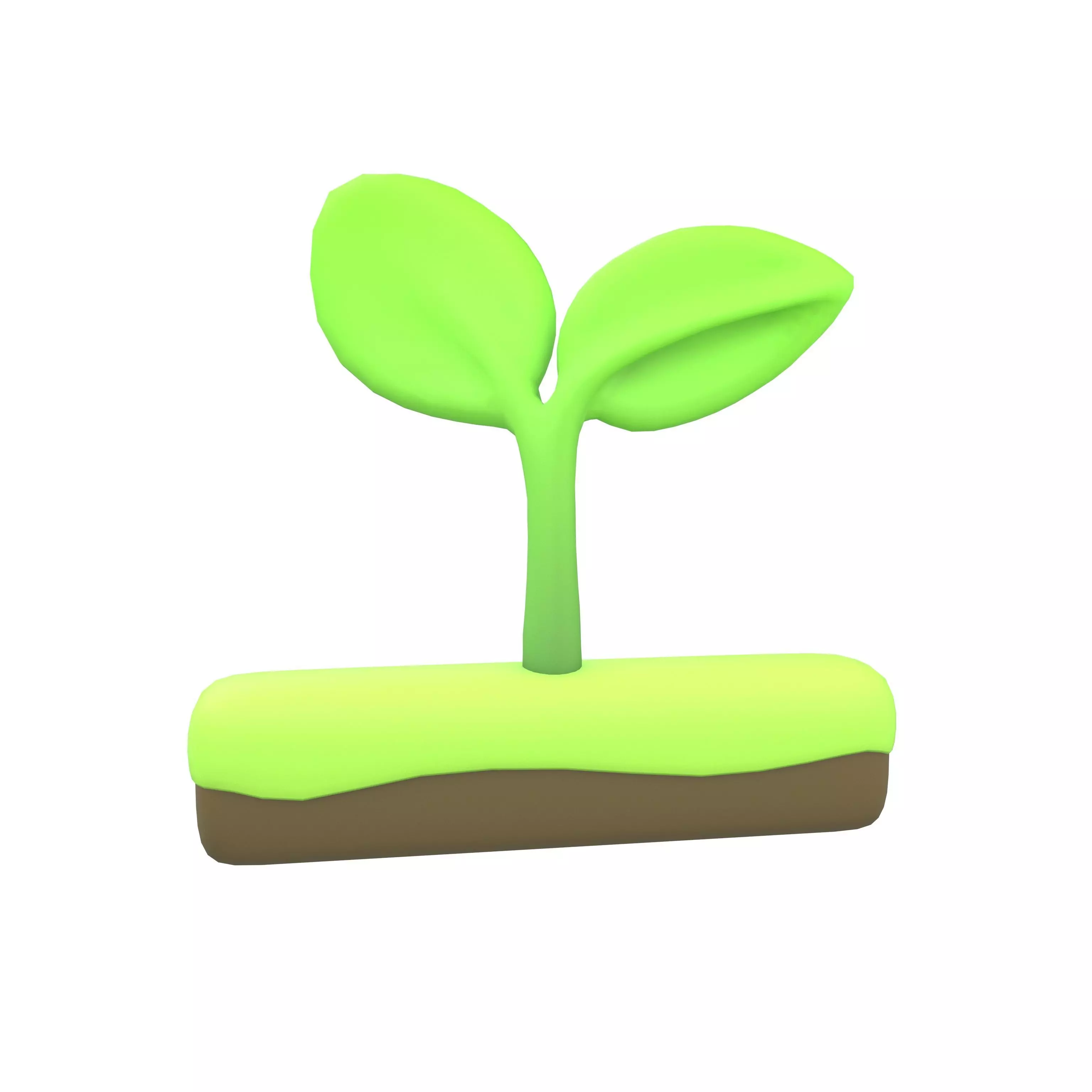 Sprout Icon v2 001 Low-poly 3D model_0