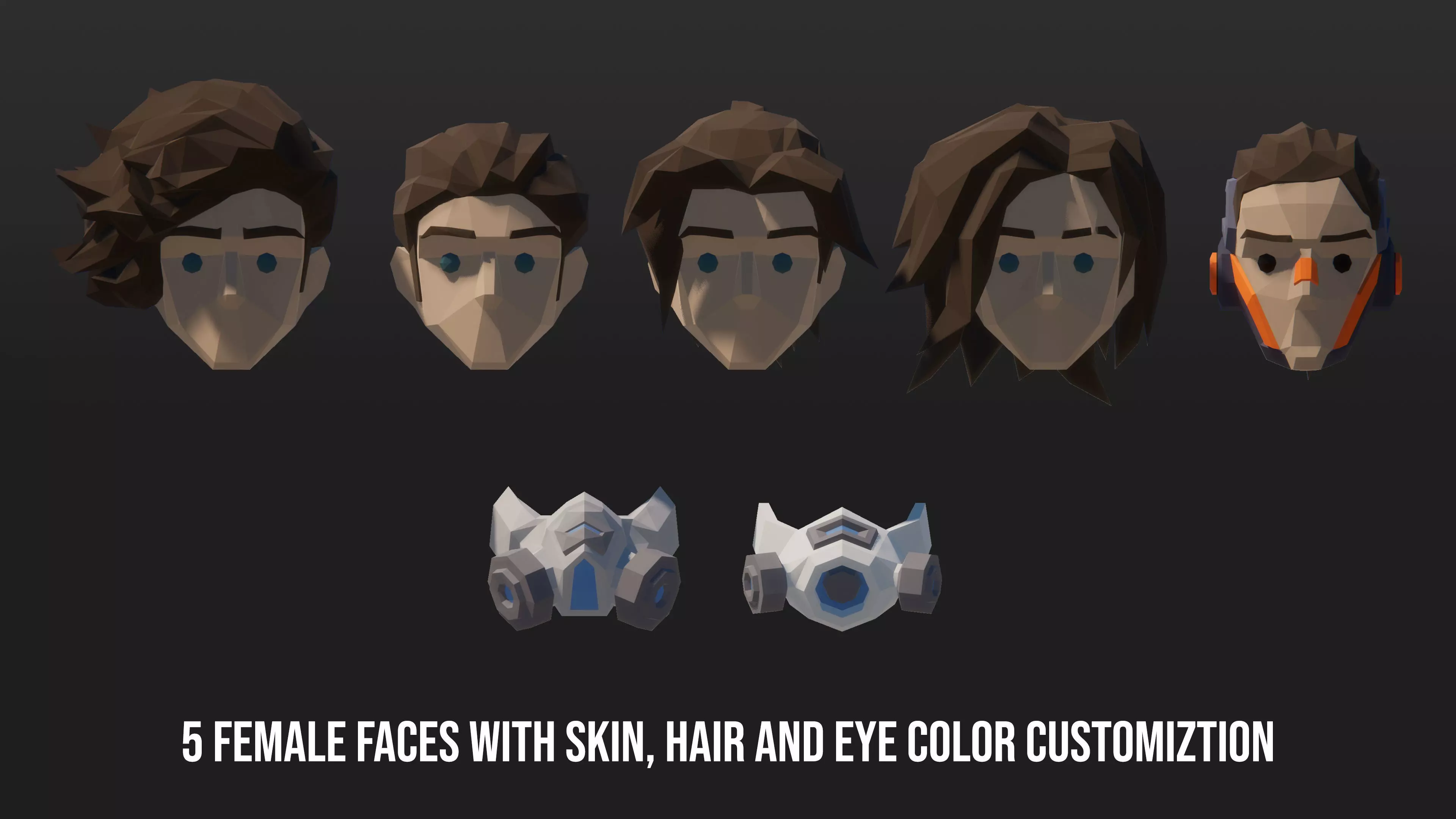 Low Poly Sci-Fi Characters Low-poly 3D model_7