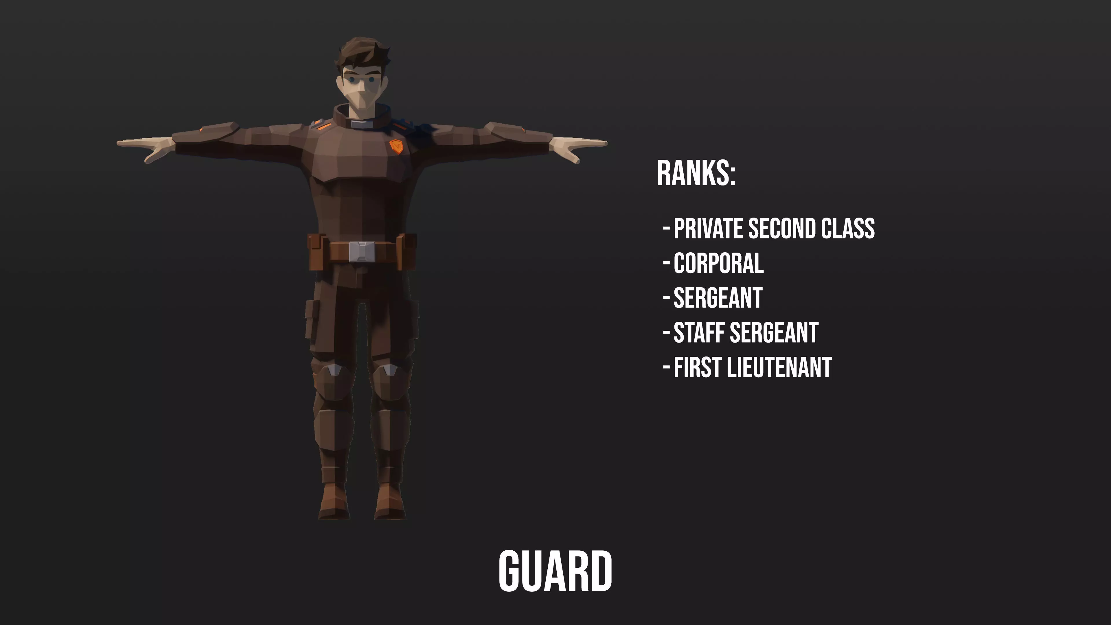 Low Poly Sci-Fi Characters Low-poly 3D model_6