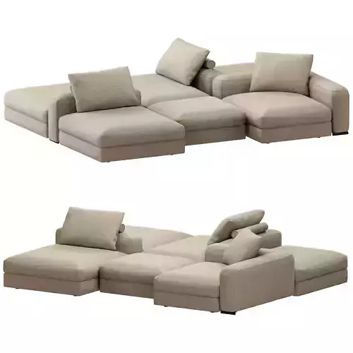Modular Boucle  Sectional Sofa Set