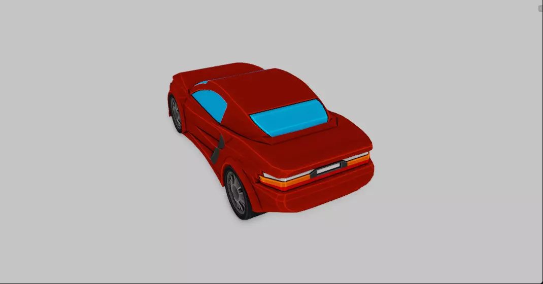 Low Poly Car 3D model_6
