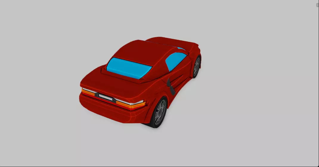 Low Poly Car 3D model_4