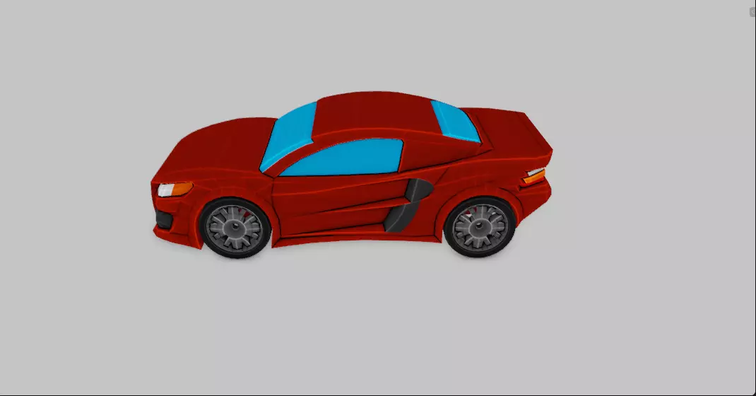 Low Poly Car 3D model_7