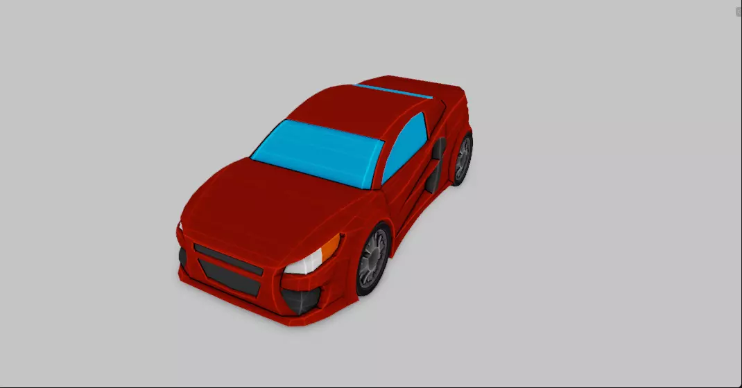 Low Poly Car 3D model_0