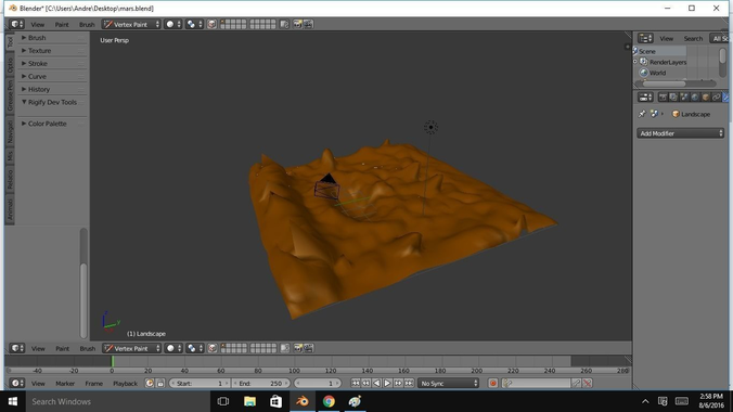 mars landscape 3D model