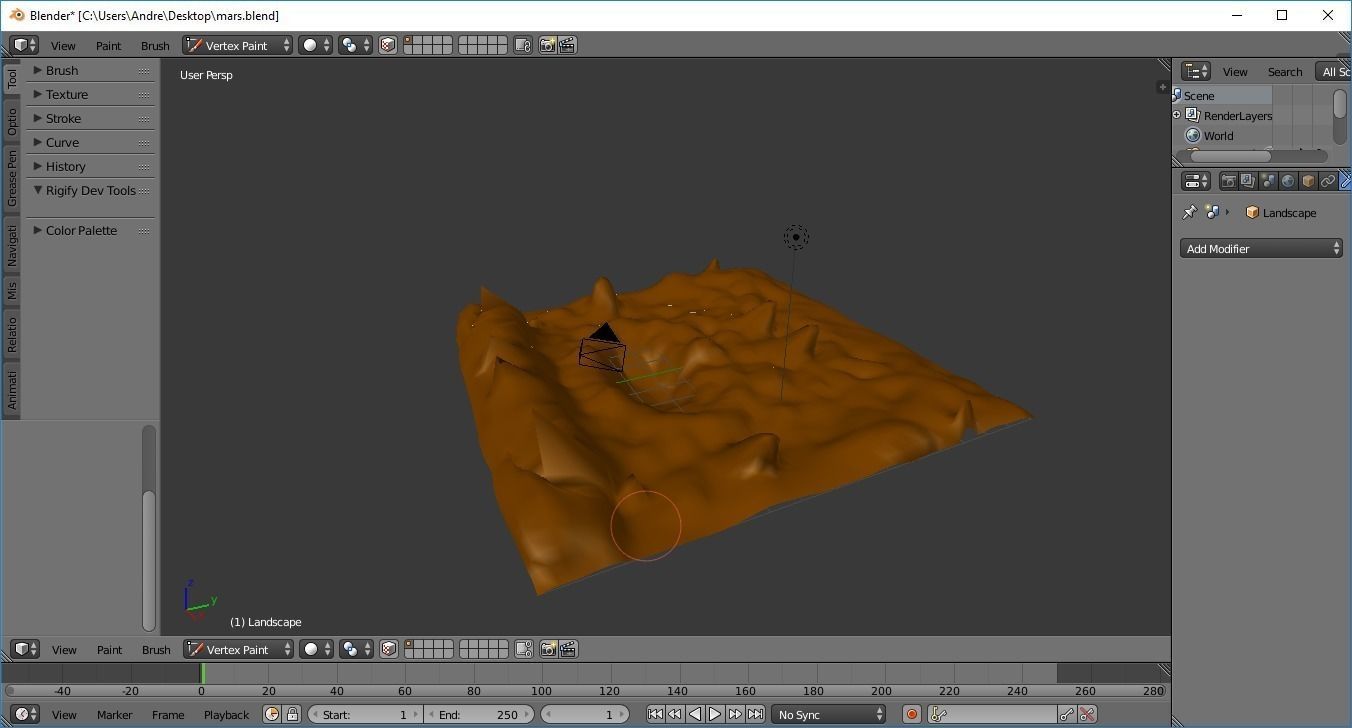 mars landscape 3D model_1