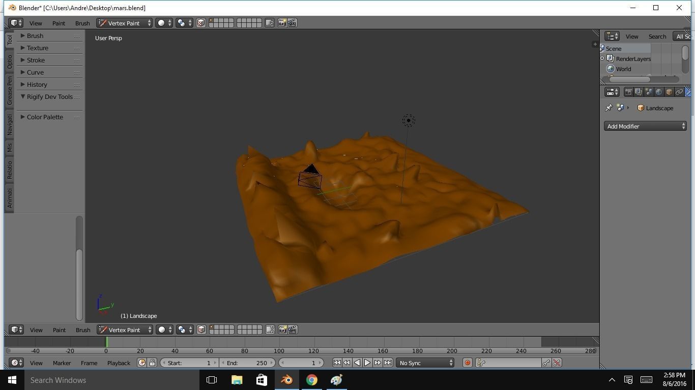 mars landscape 3D model_2