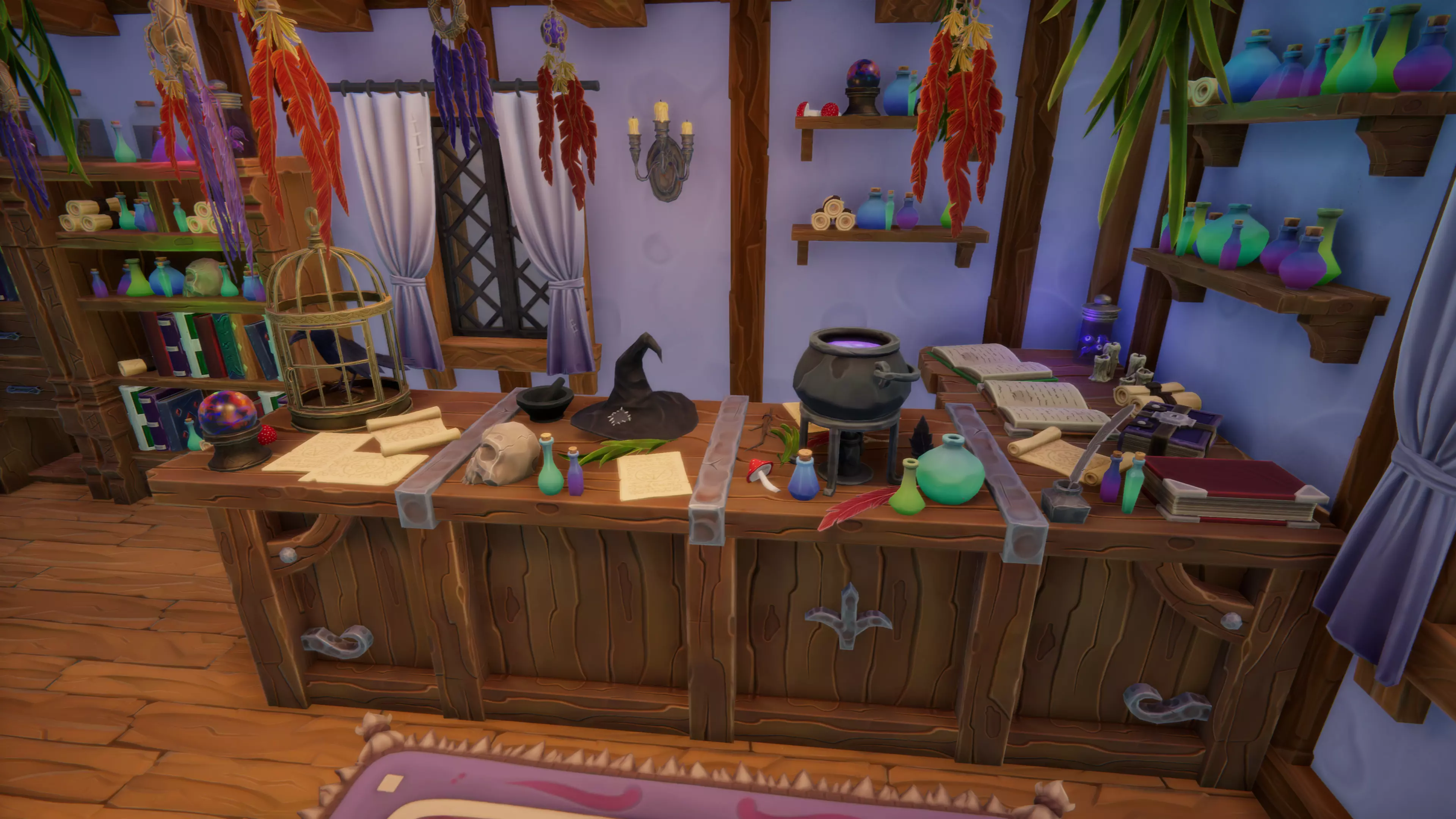 Stylized Medieval Village Low-poly 3D model_9