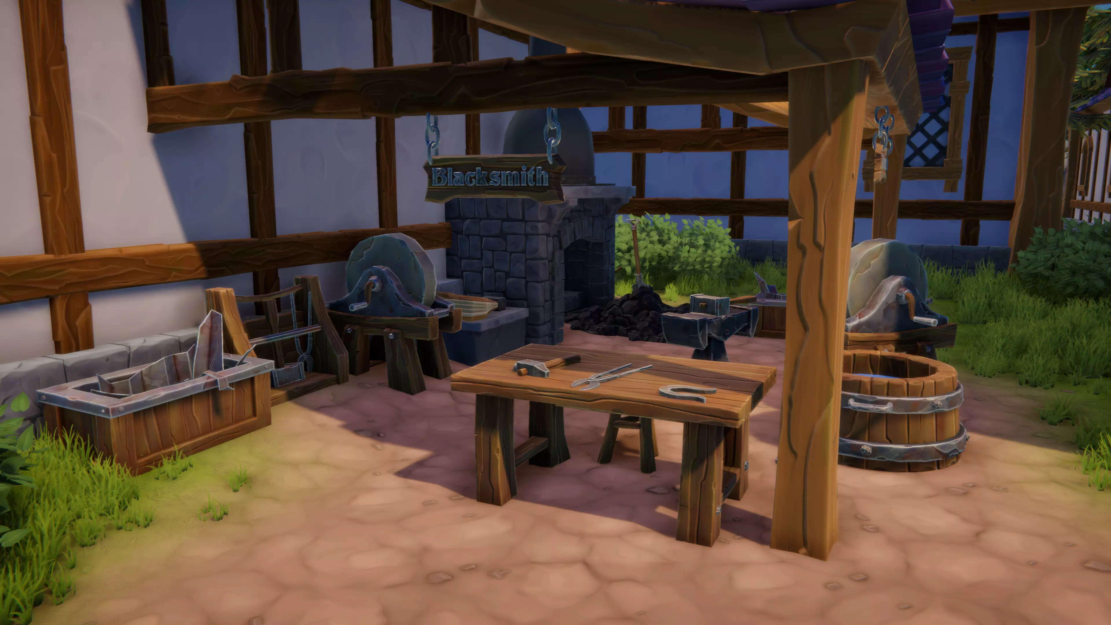 Stylized Medieval Village Low-poly 3D model_10