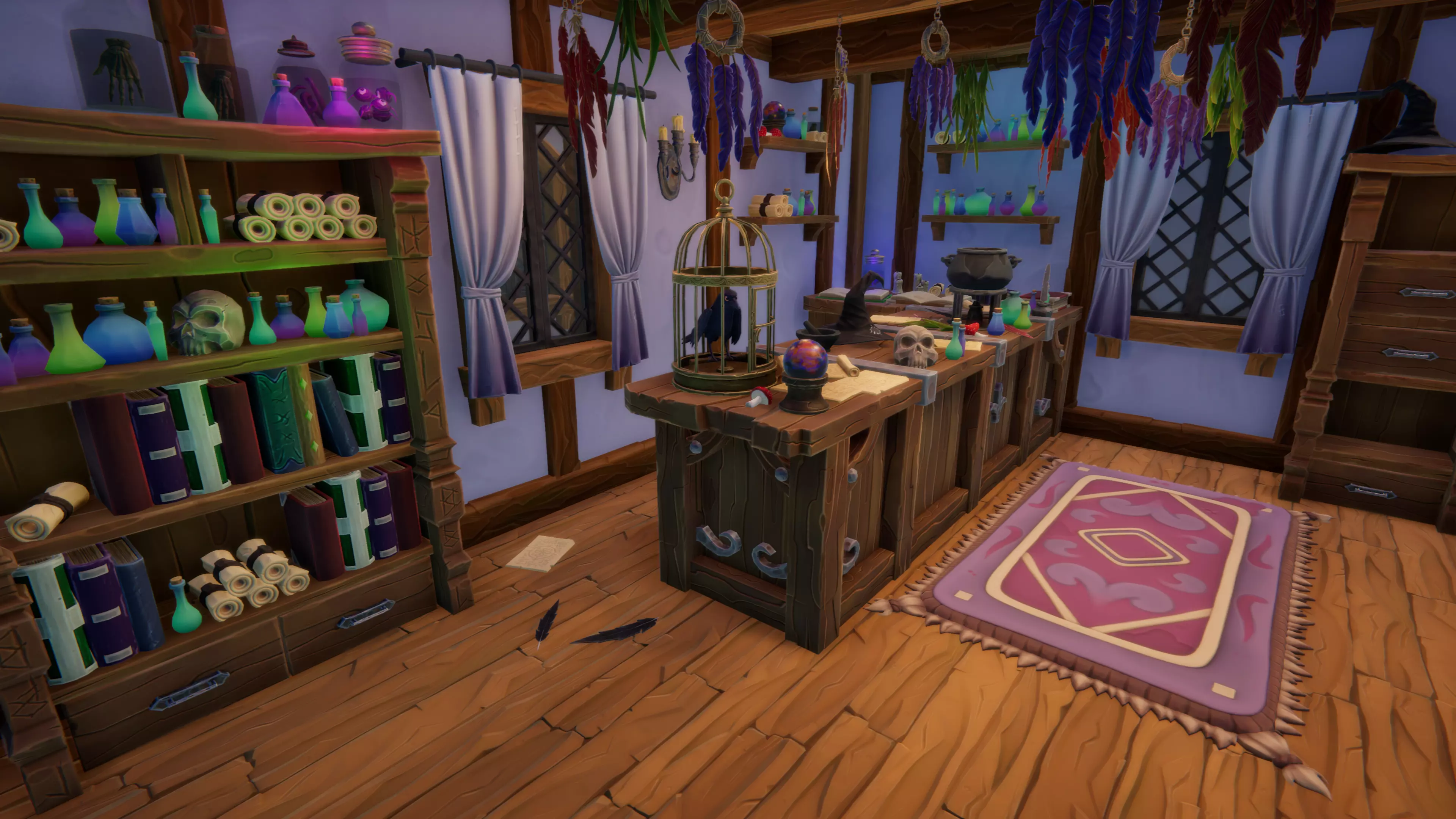 Stylized Medieval Village Low-poly 3D model_8