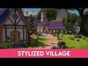Stylized Medieval Village Low-poly 3D model_1