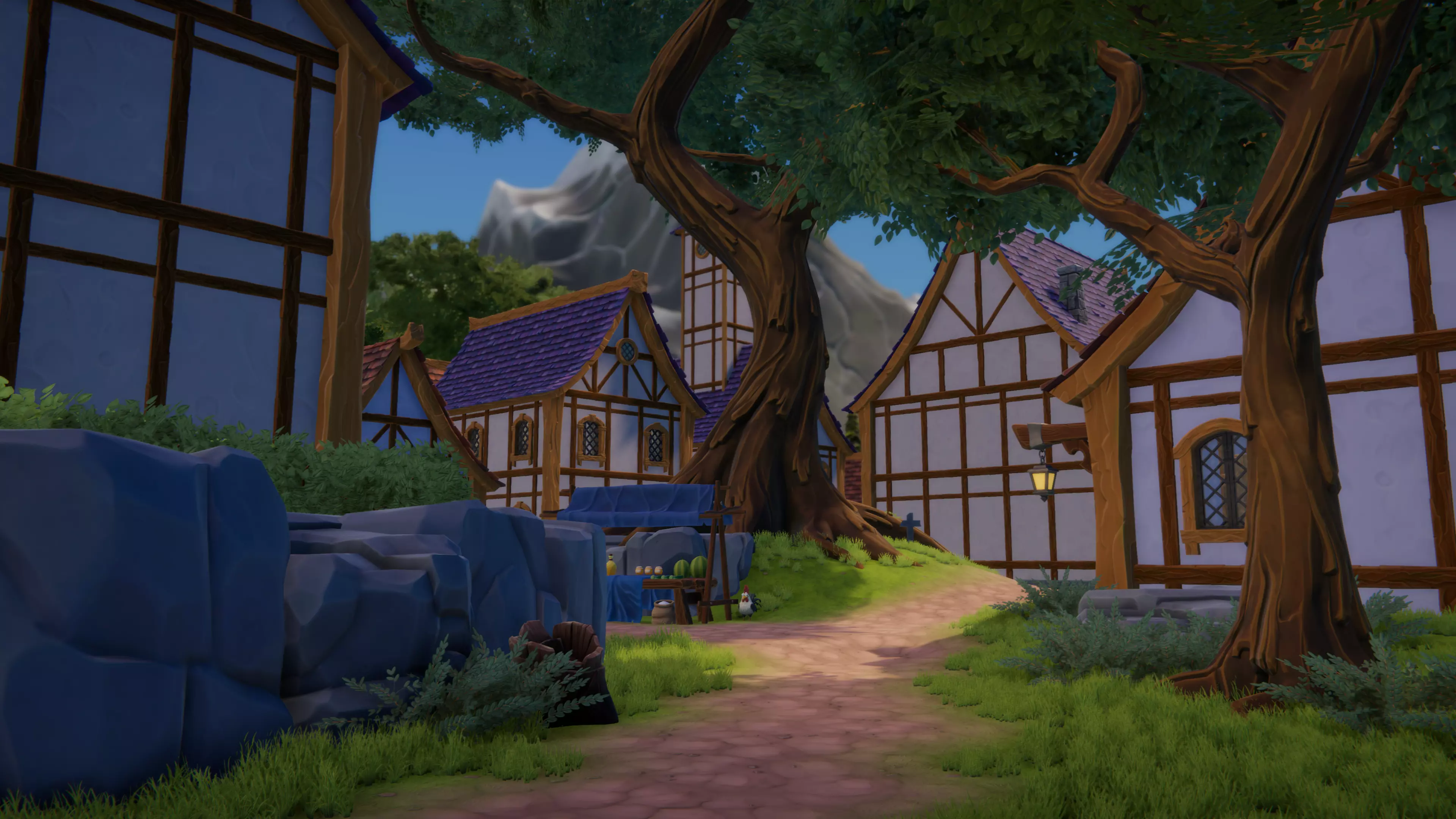 Stylized Medieval Village Low-poly 3D model_11