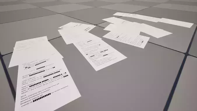 Secret Notes Low-poly 3D model
