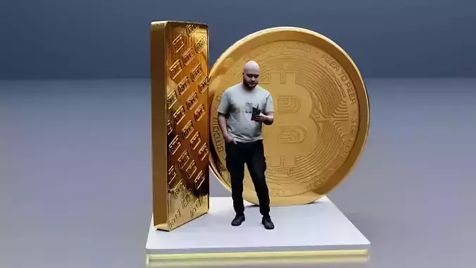 Bitcon and Gold Bar Exhibition Booth Design