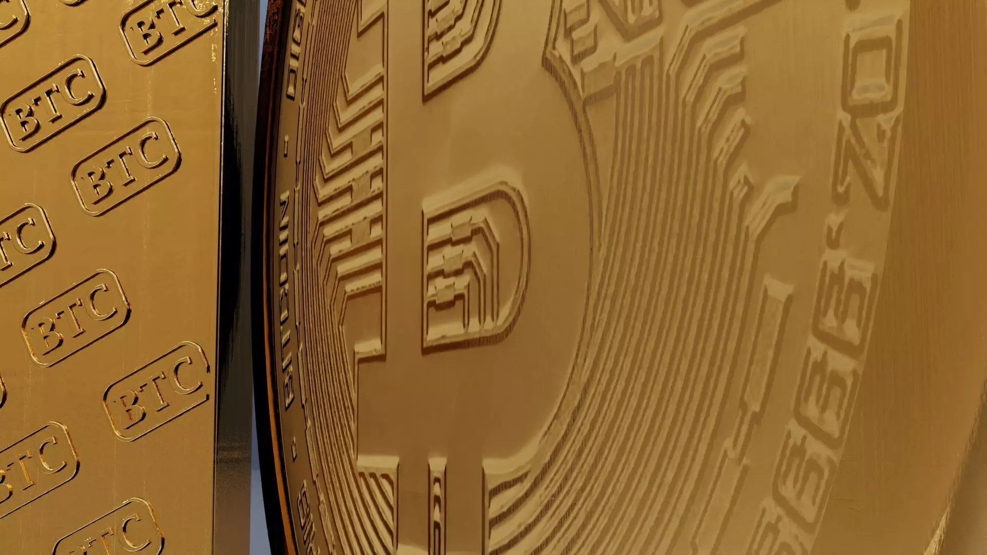 Bitcon and Gold Bar Exhibition Booth Design Low-poly 3D model_2