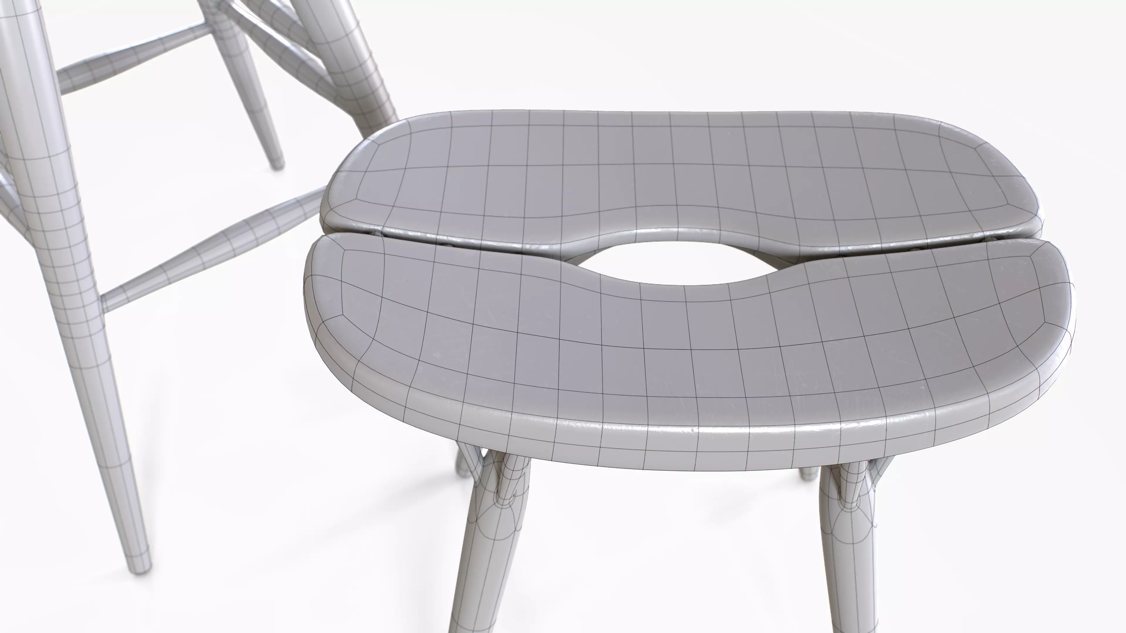 Artek Pirkka Stools Low-poly 3D model_8