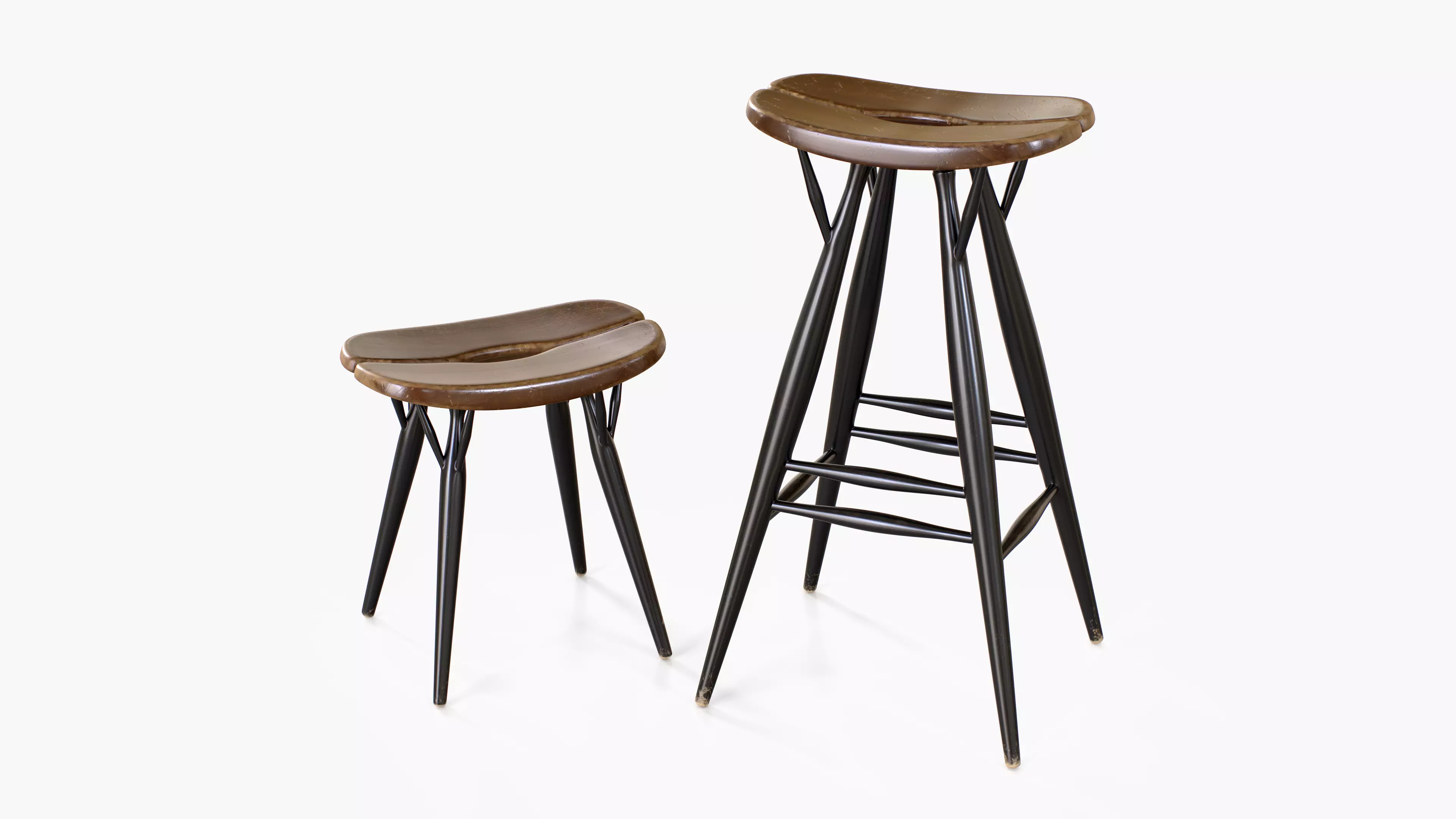 Artek Pirkka Stools Low-poly 3D model_0