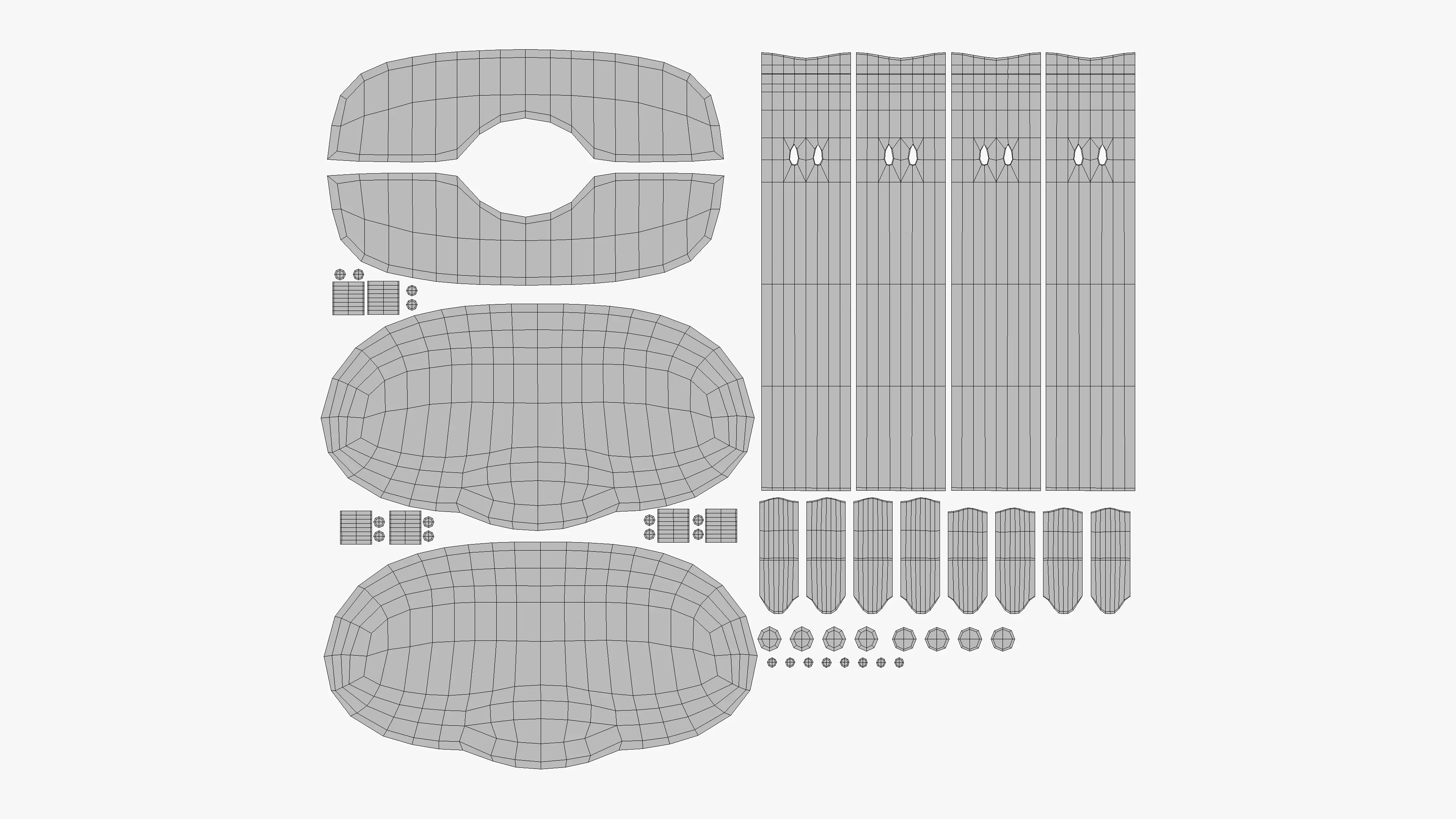 Artek Pirkka Stools Low-poly 3D model_11