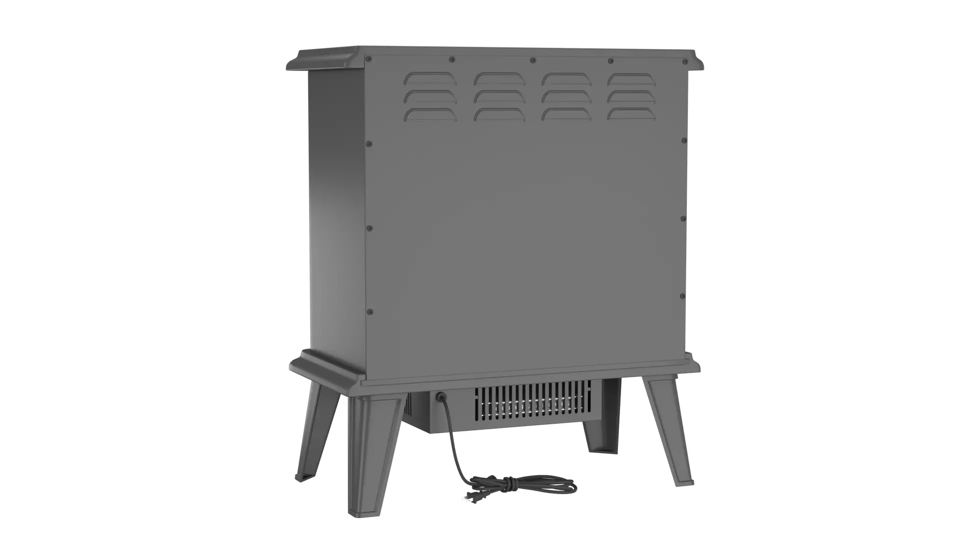 Vintage Electric Fireplace Stove 3D Model 3D model_14