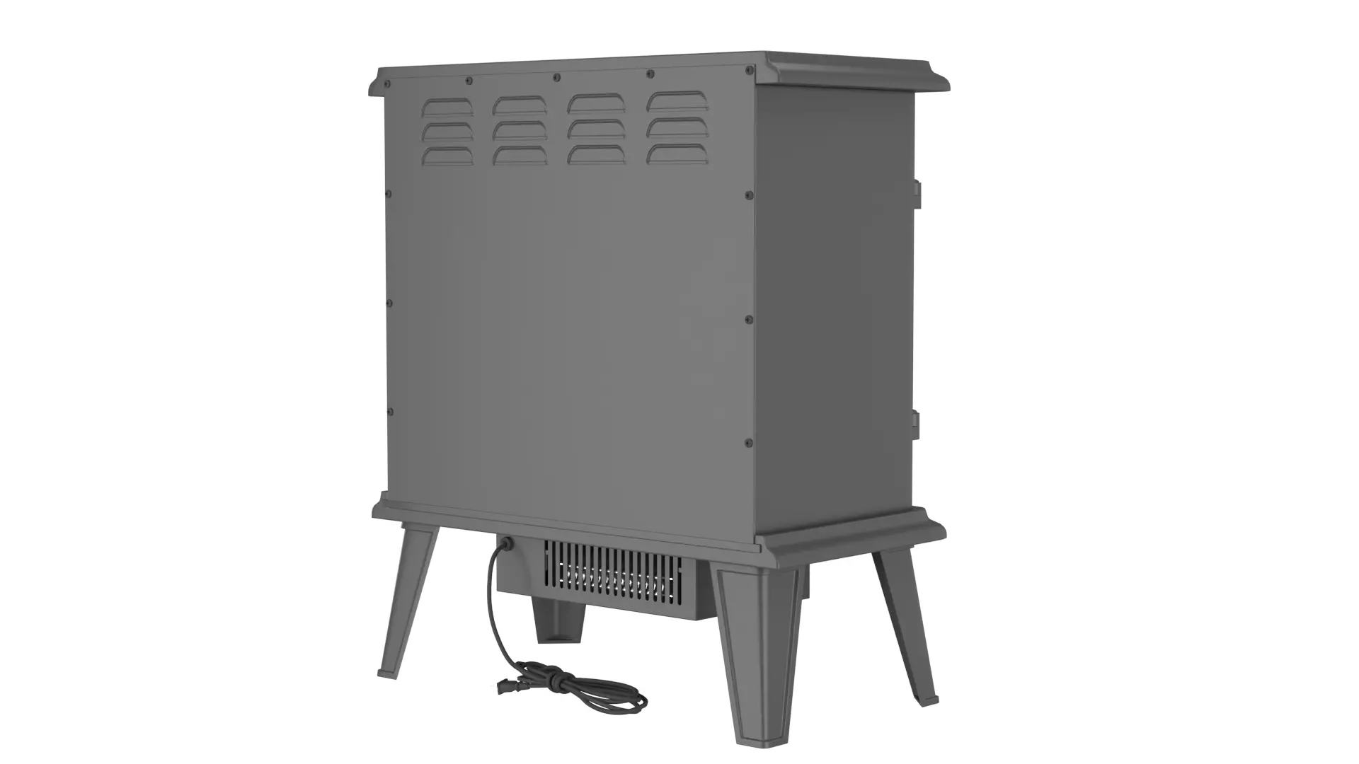 Vintage Electric Fireplace Stove 3D Model 3D model_2