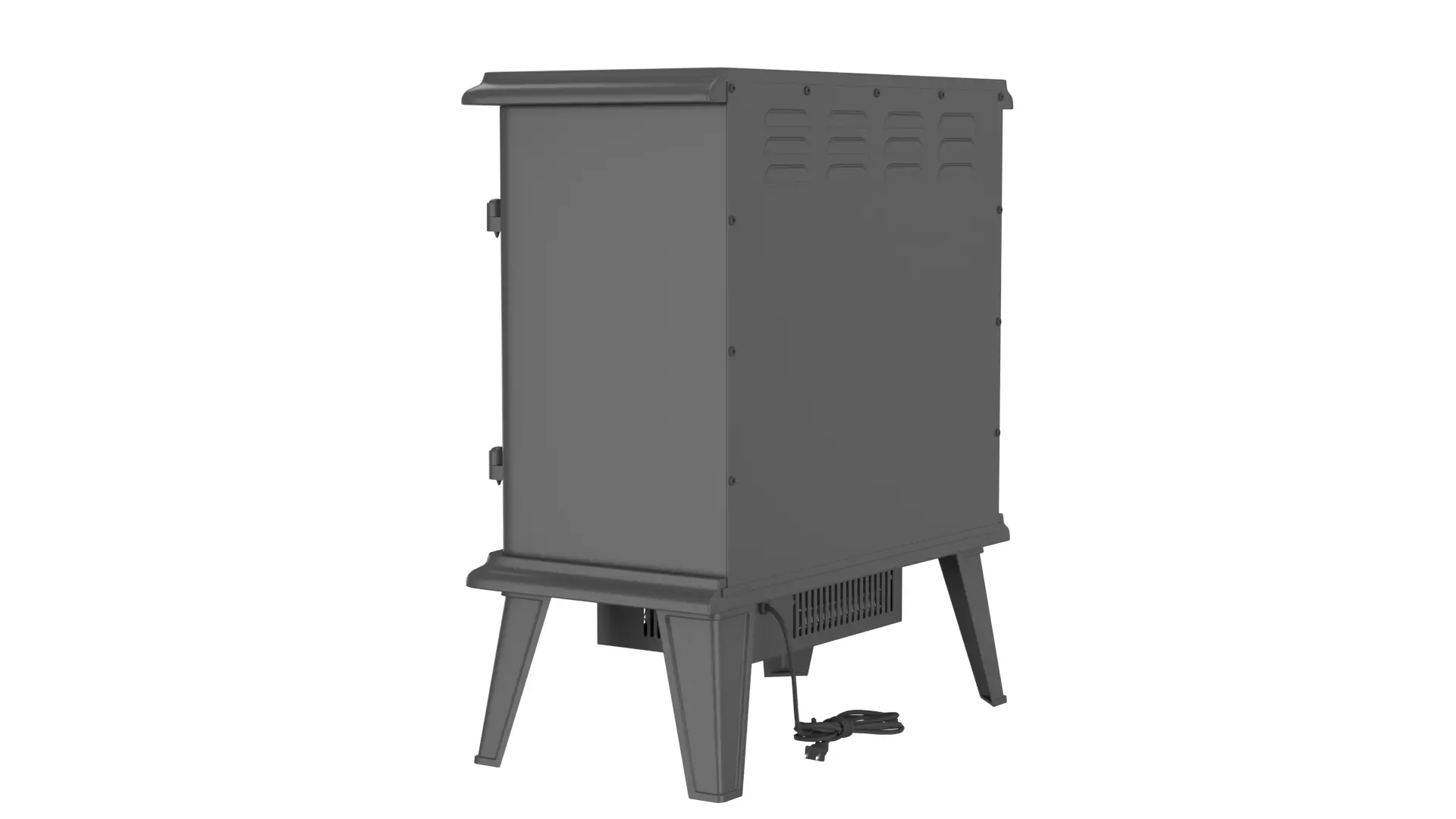 Vintage Electric Fireplace Stove 3D Model 3D model_13