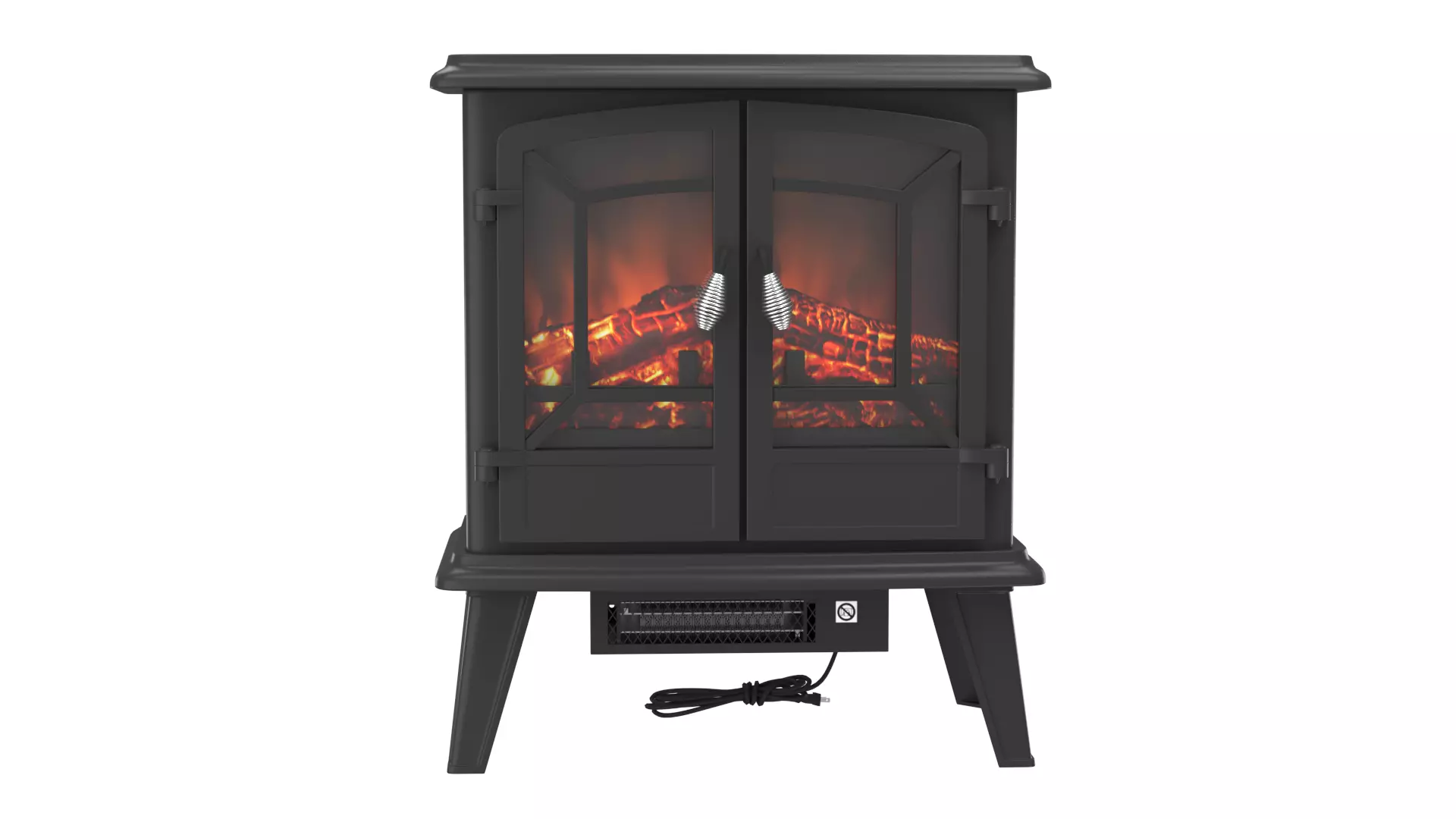 Vintage Electric Fireplace Stove 3D Model 3D model_8