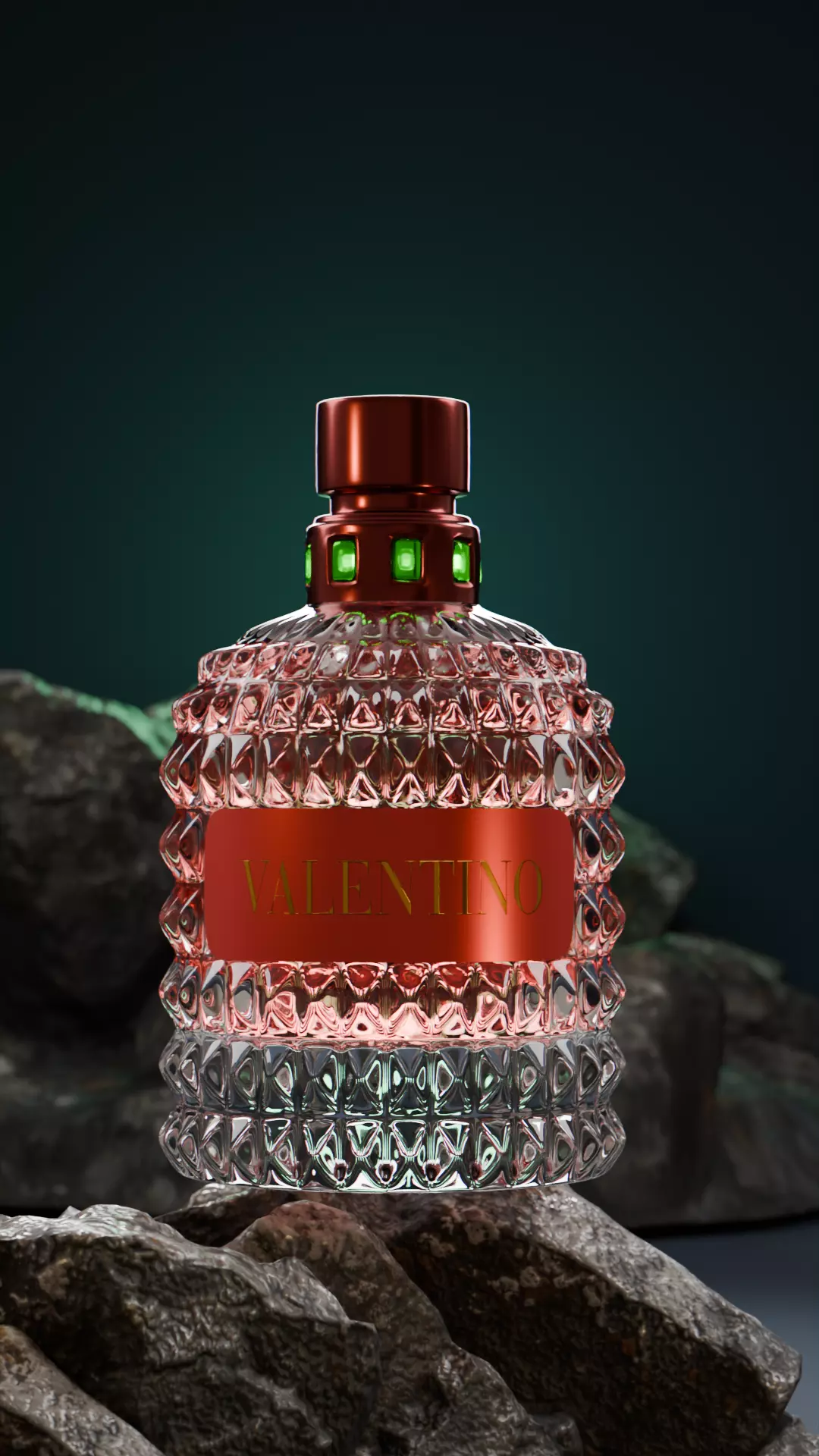 Valentino perfume scene 3D model_0