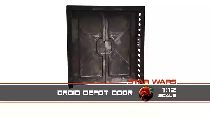 Droid Depot door 1-12 scale Blackseries 3D print model