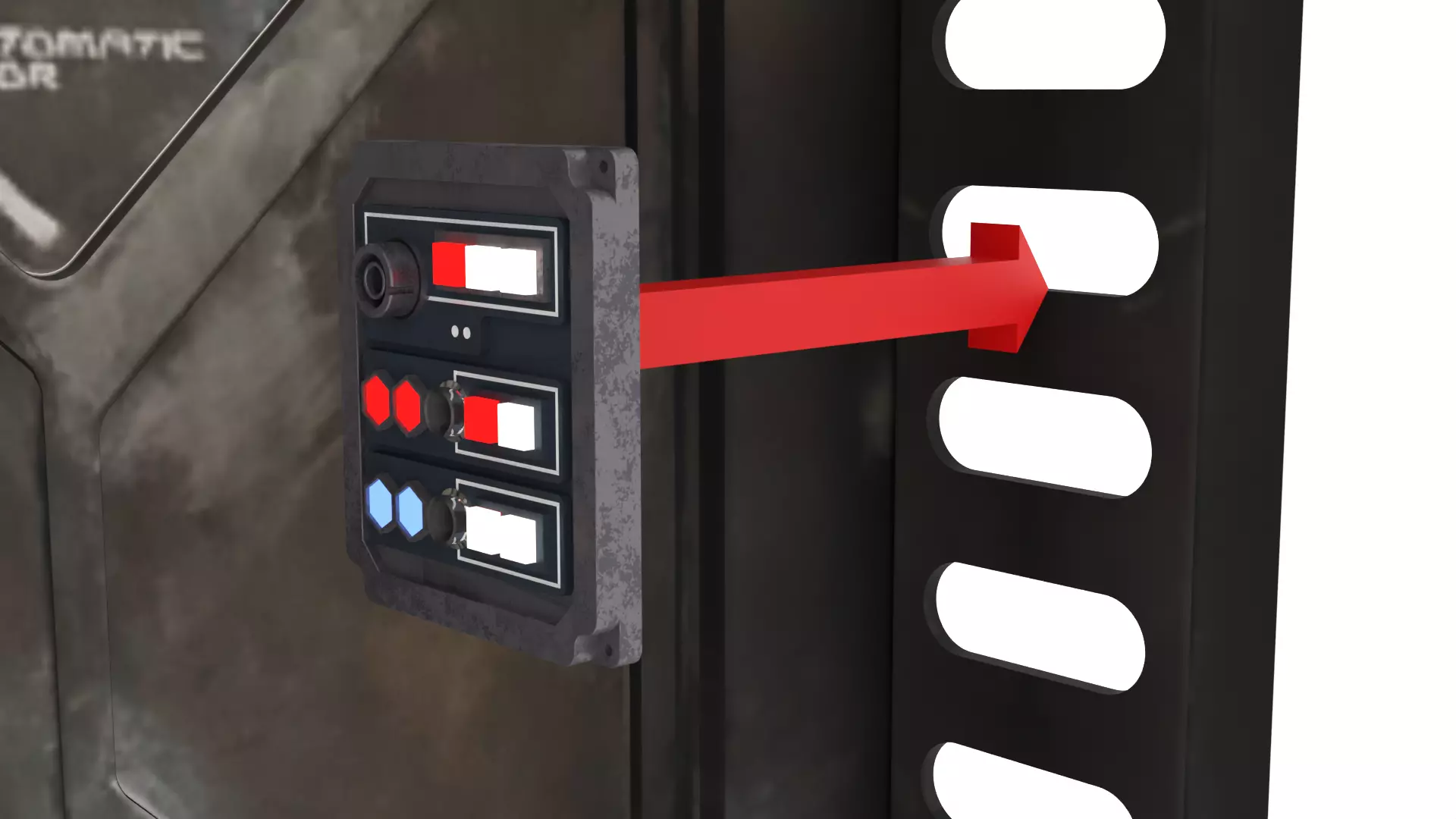 Droid Depot door 1-18 scale Hasbro Kenner 3D print model_8