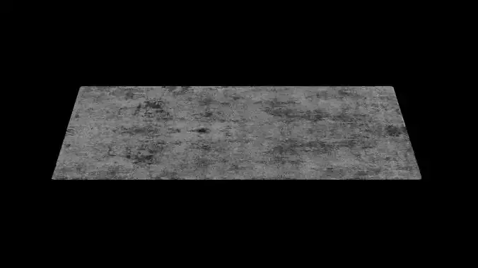 Large Gray Carpet Low-poly 3D model