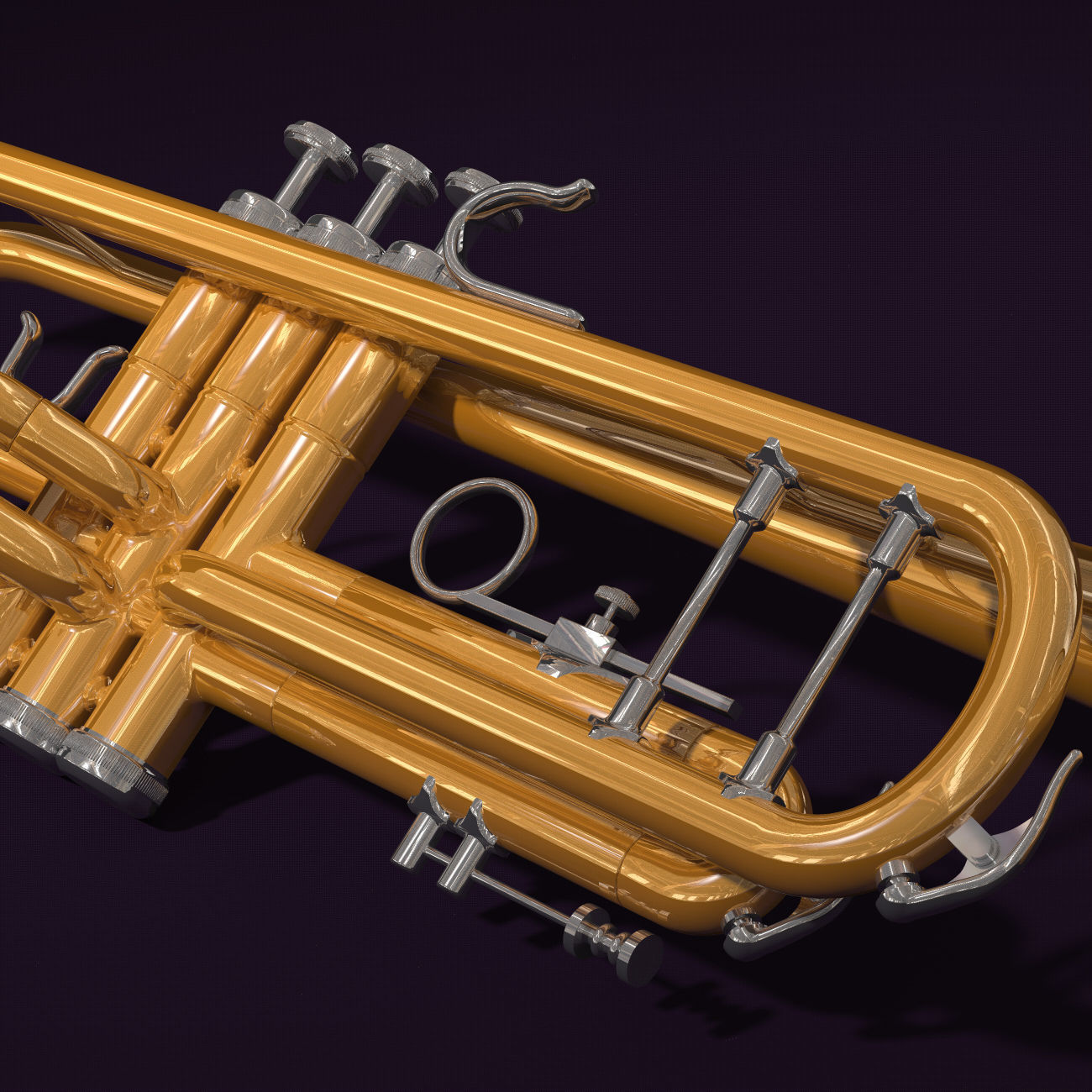 trumpet 3D model_1
