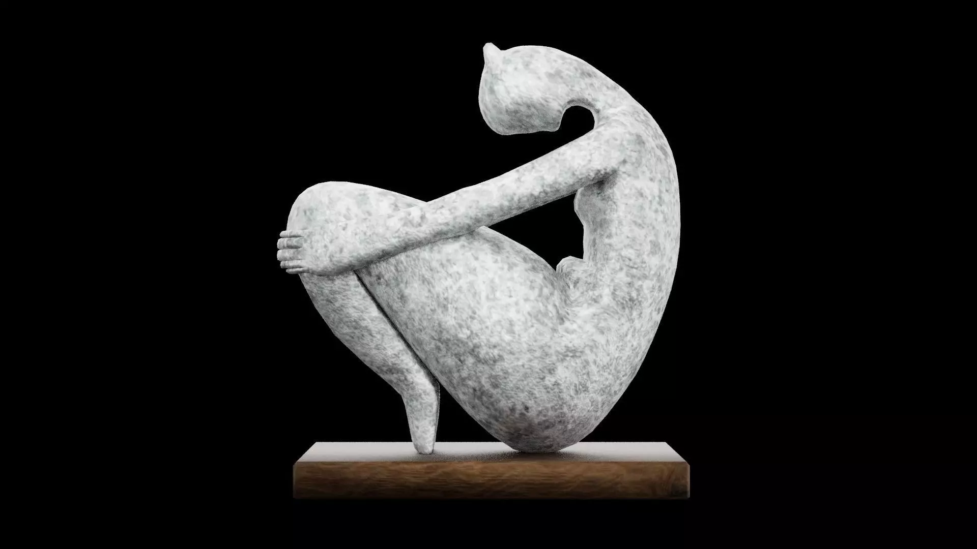 Table Decoration Statue Low-poly 3D model_2