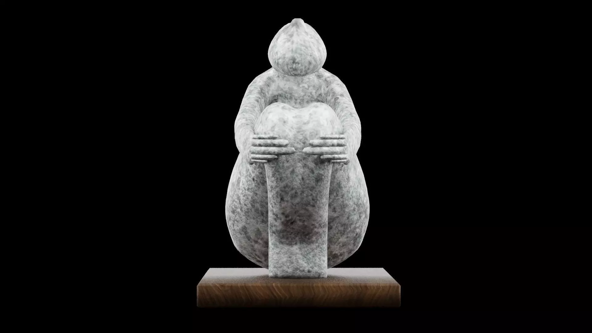 Table Decoration Statue Low-poly 3D model_0