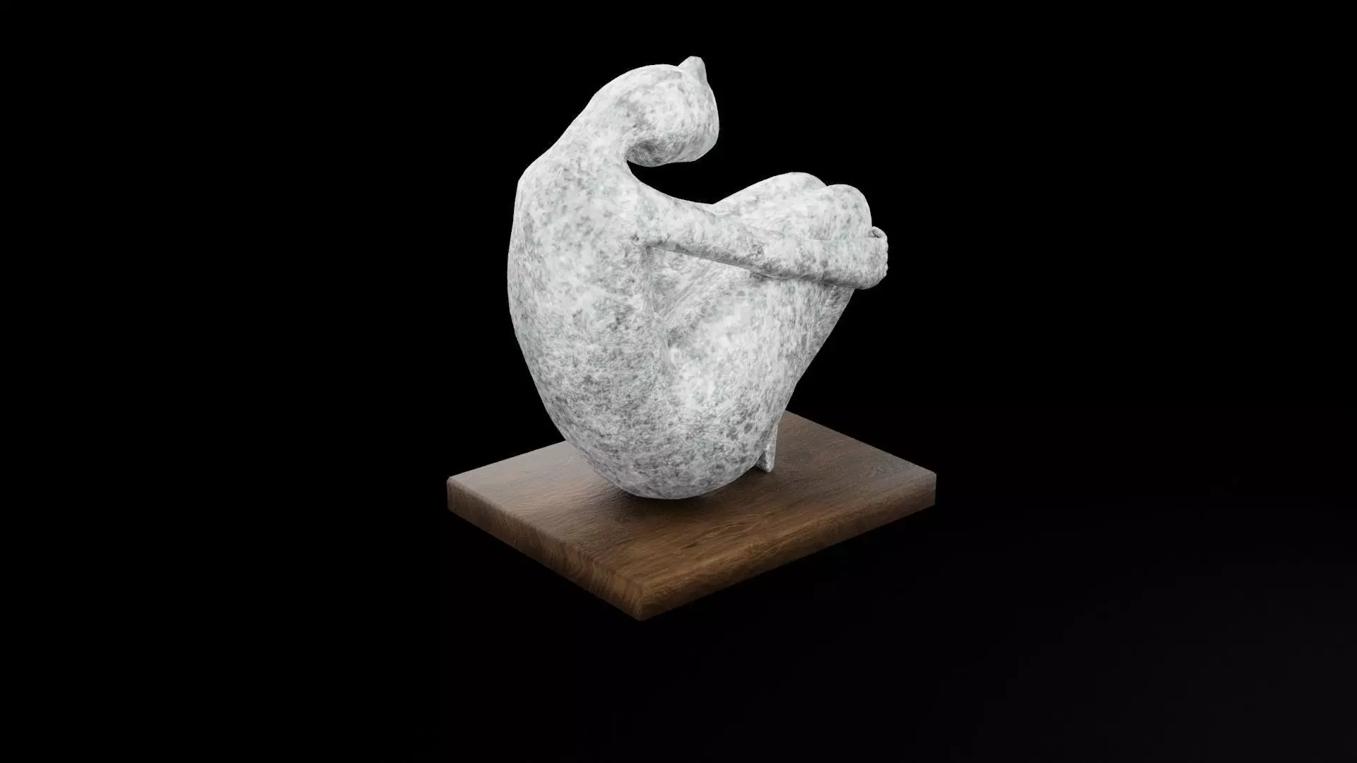 Table Decoration Statue Low-poly 3D model_7