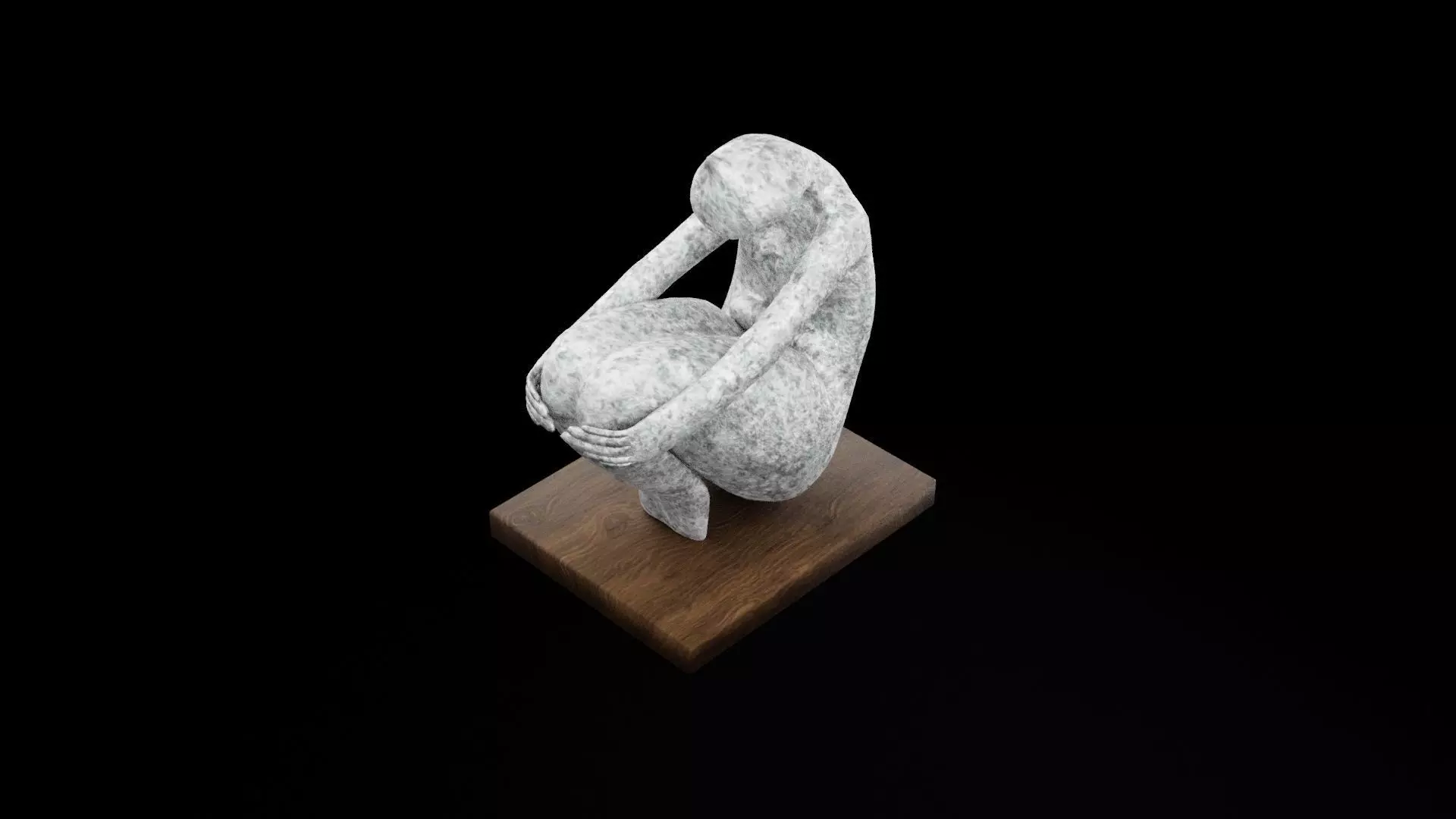 Table Decoration Statue Low-poly 3D model_6