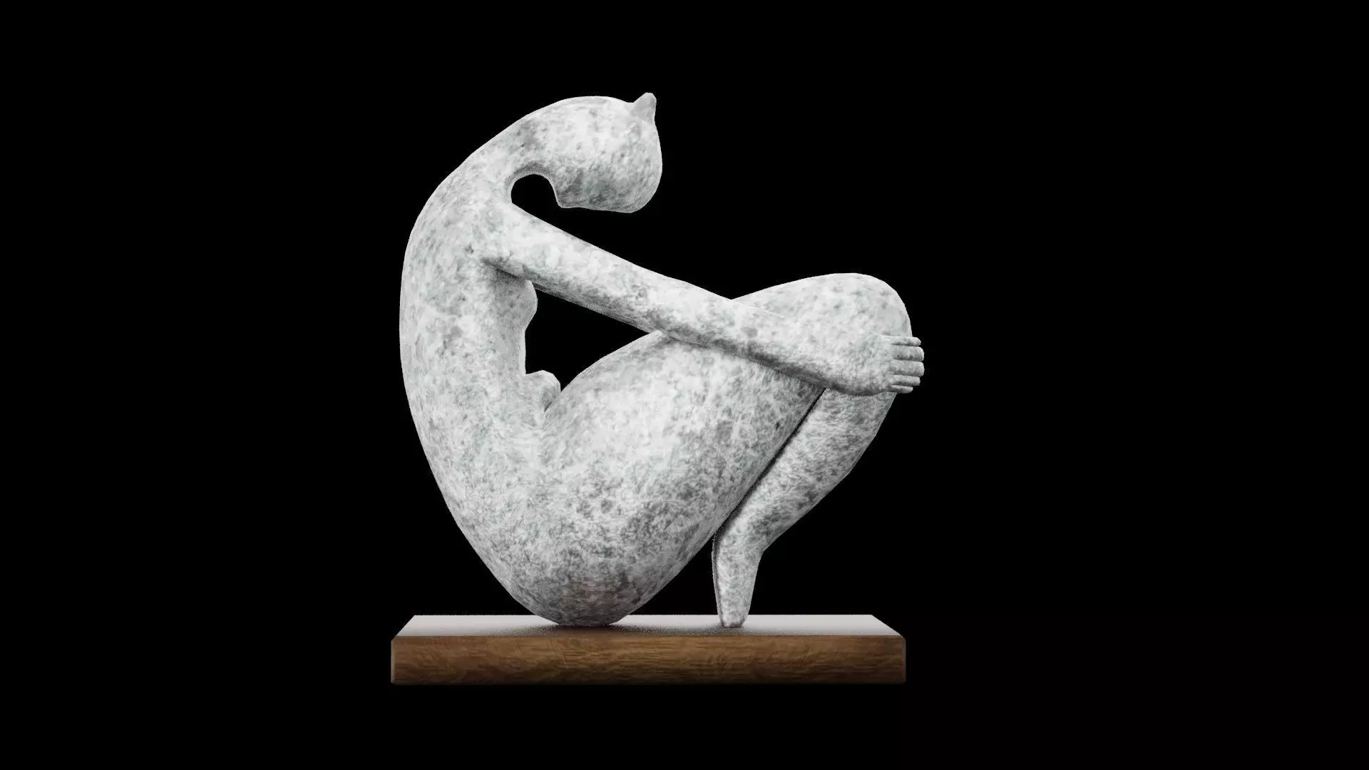 Table Decoration Statue Low-poly 3D model_1