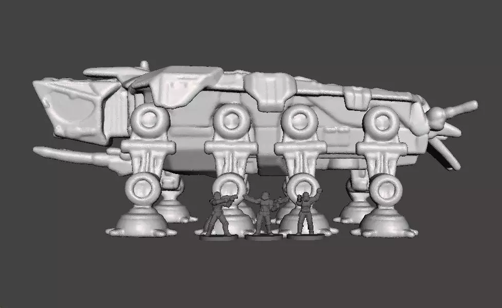6MM SCALE AT-OT WALKER MINIATURE MODEL FOR SCIFI GAMES EPIC 3D print model_4