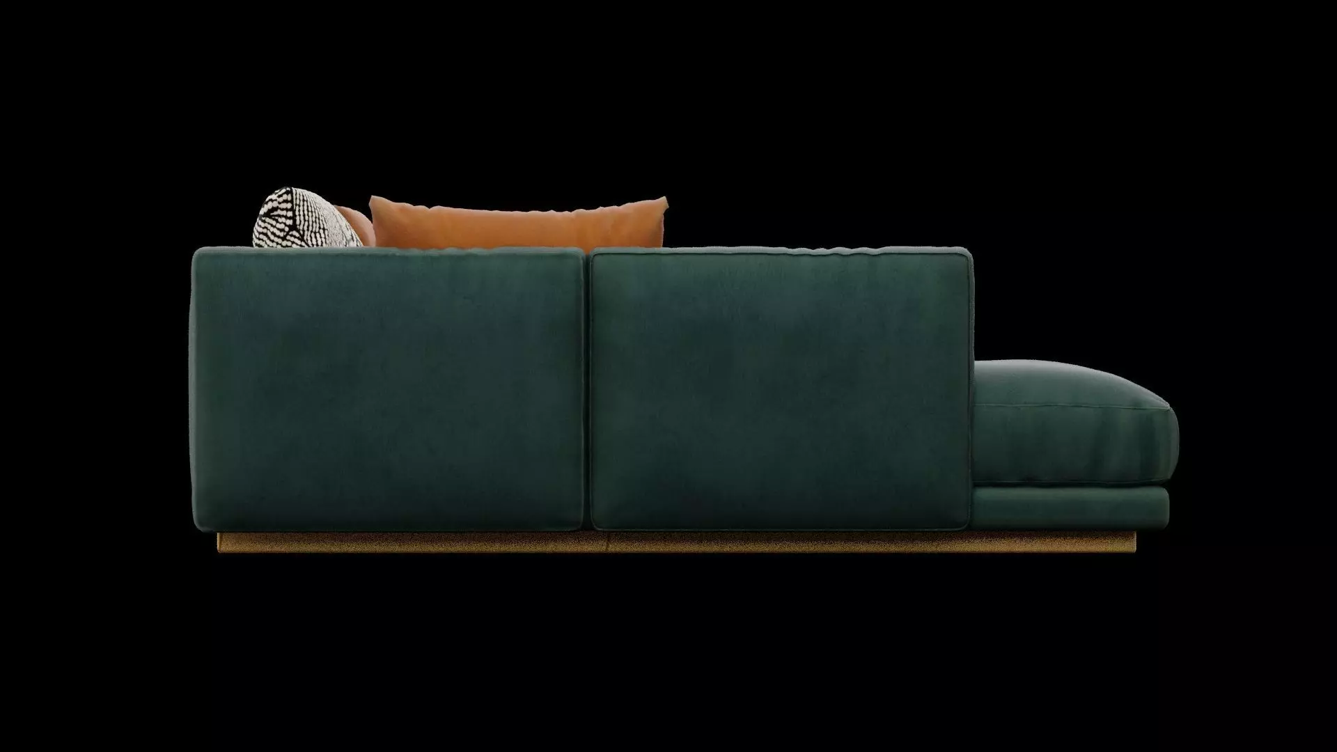 Dark Cyan Sofa Low-poly 3D model_1