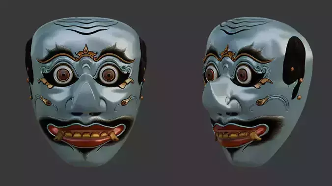 Bali Mask 3d scan print 3D model