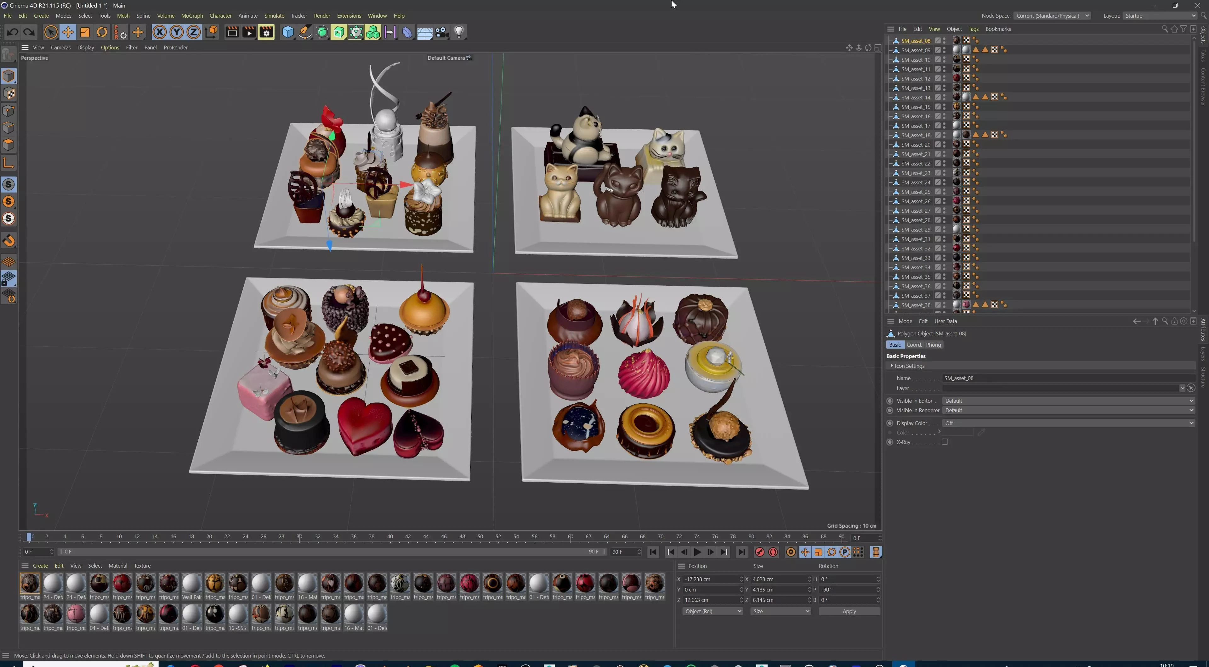 Gourmet Mini Desserts Candy Collection 35 assets Low-poly 3D model_14