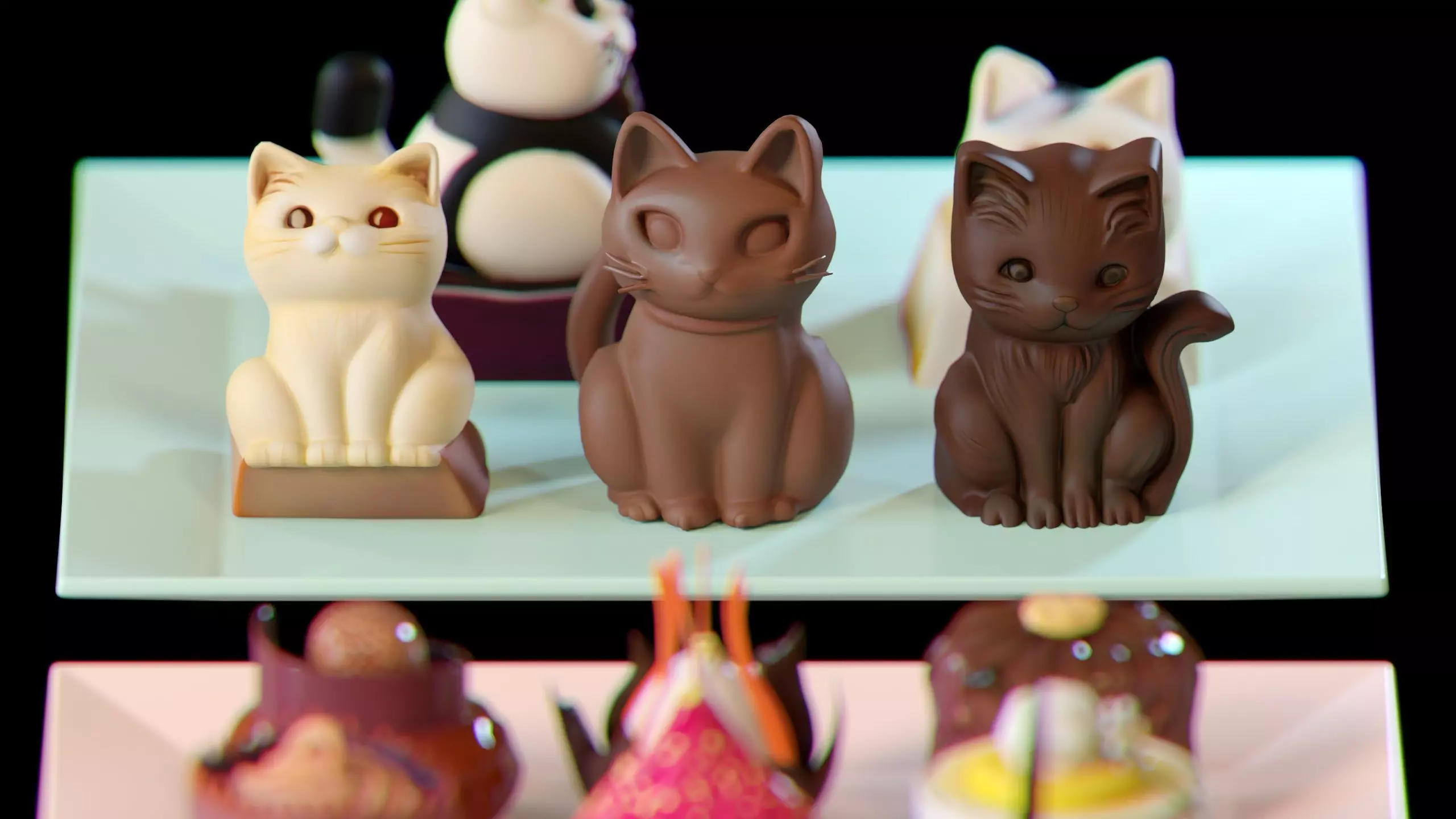 Gourmet Mini Desserts Candy Collection 35 assets Low-poly 3D model_8